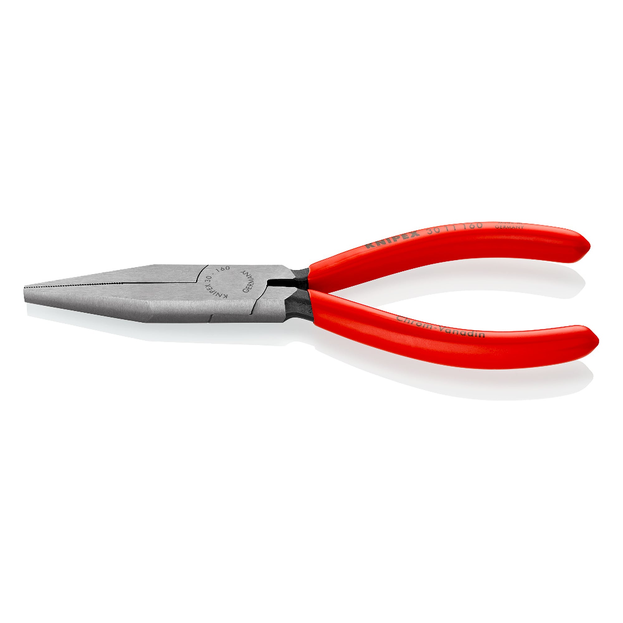 Langbeckzange schwarz atramentiert, Backen 46,5 mm, Spitze 3,0 mm, Länge 160 mm