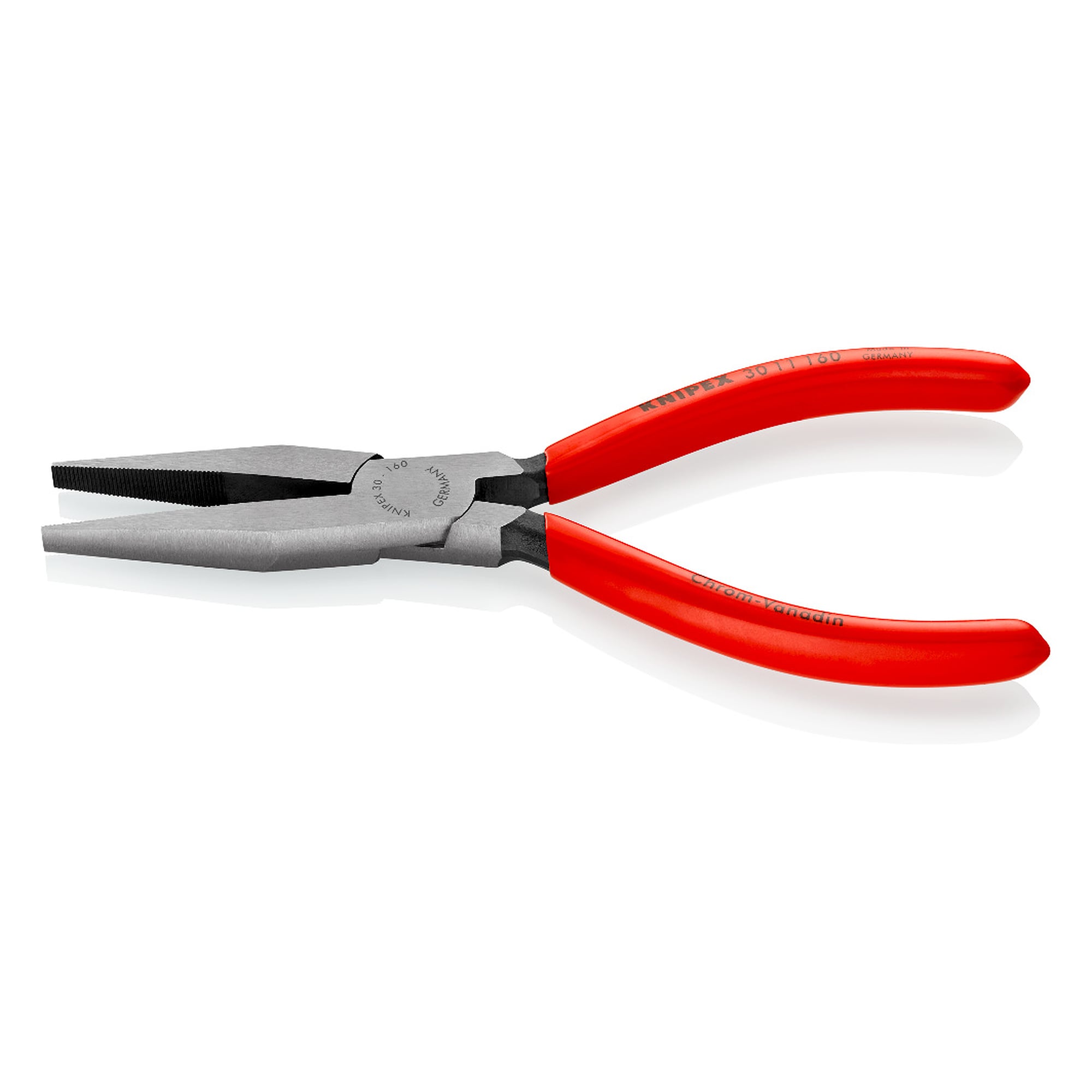 Langbeckzange schwarz atramentiert, Backen 46,5 mm, Spitze 3,0 mm, Länge 160 mm