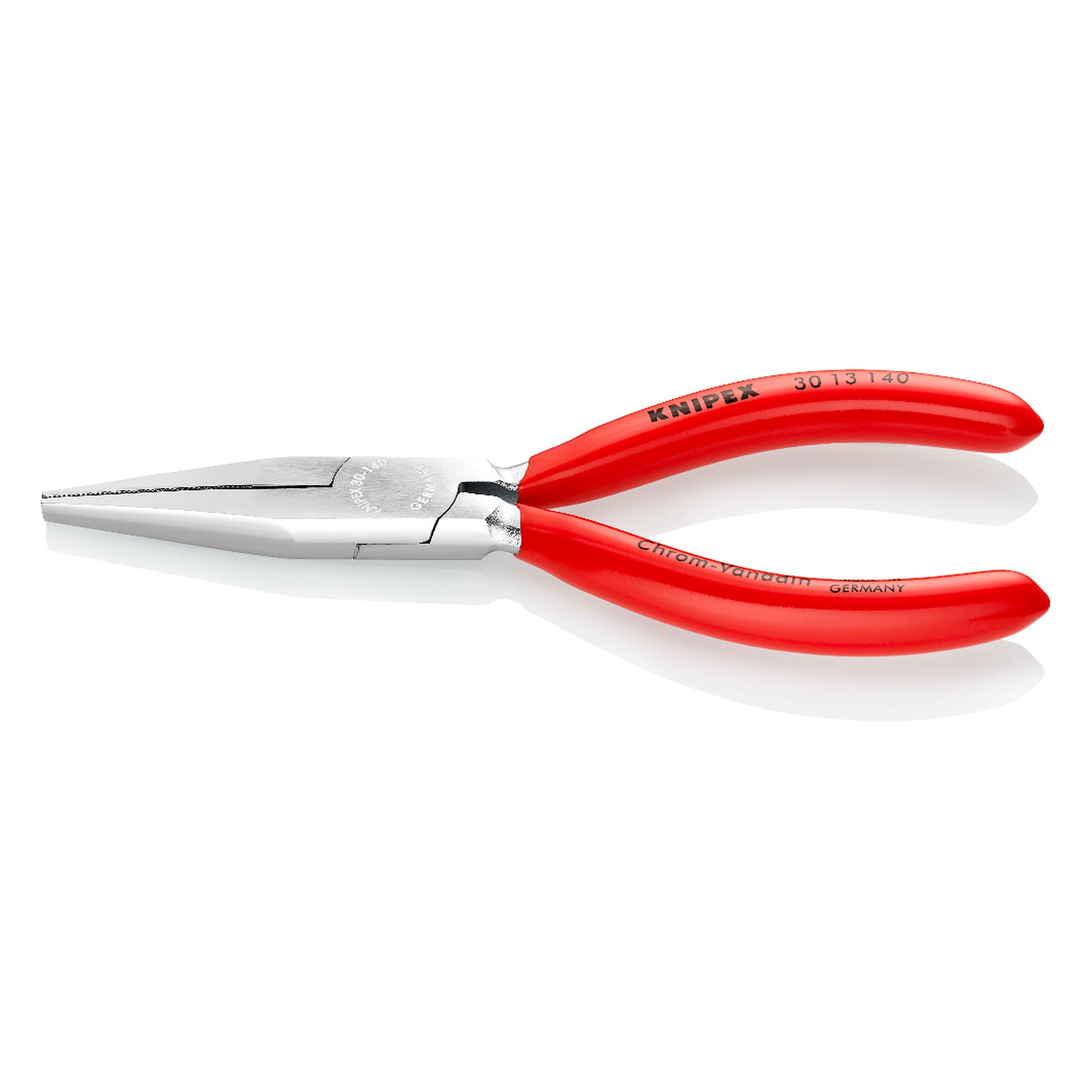 Pince à becs longs chromée, becs 42,0 mm, pointe 2,5 mm, longueur 140 mm