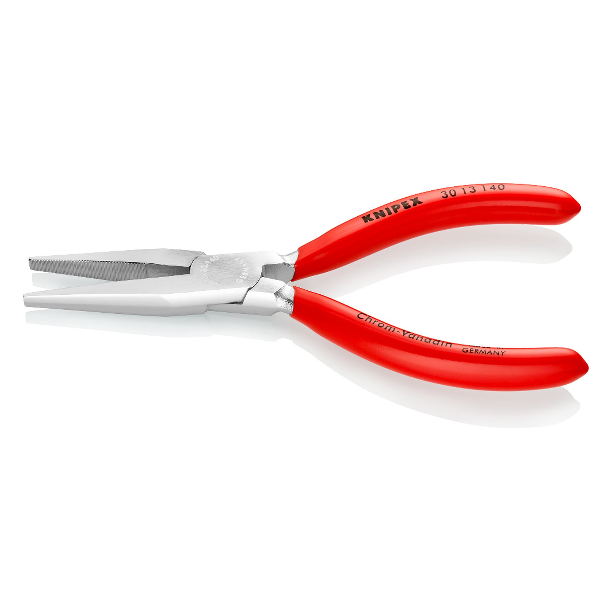 Pince à becs longs chromée, becs 42,0 mm, pointe 2,5 mm, longueur 140 mm