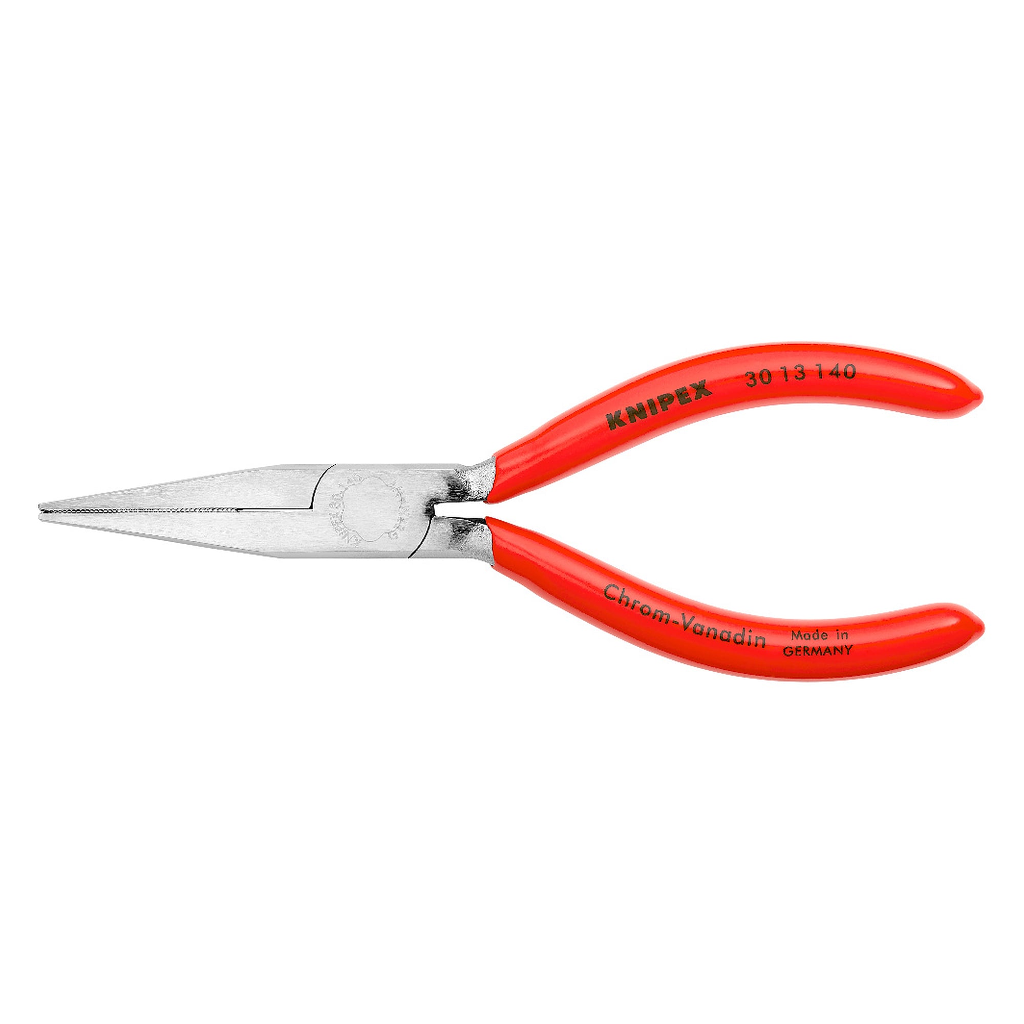 Pince à becs longs chromée, becs 42,0 mm, pointe 2,5 mm, longueur 140 mm
