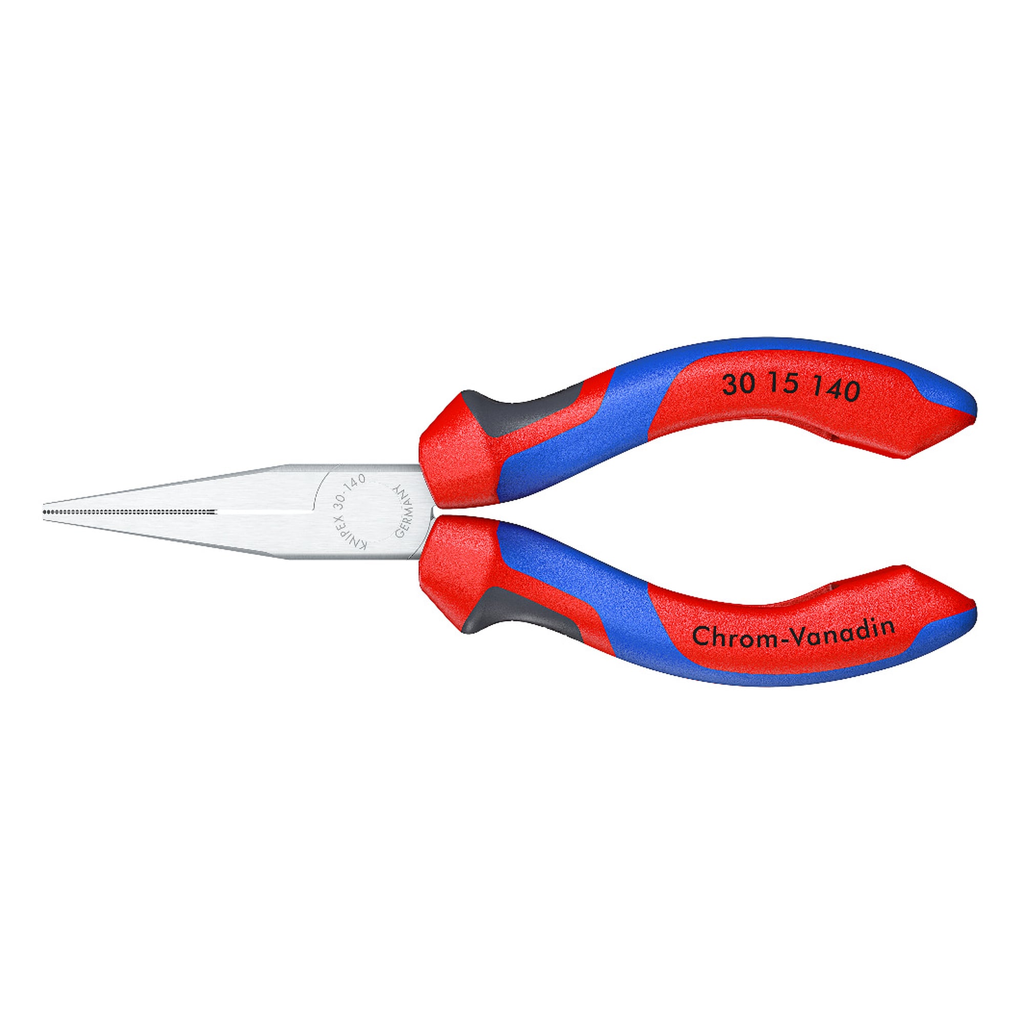 Pince à becs longs chromée à poignées confort, becs 42,0 mm, longueur 140 mm