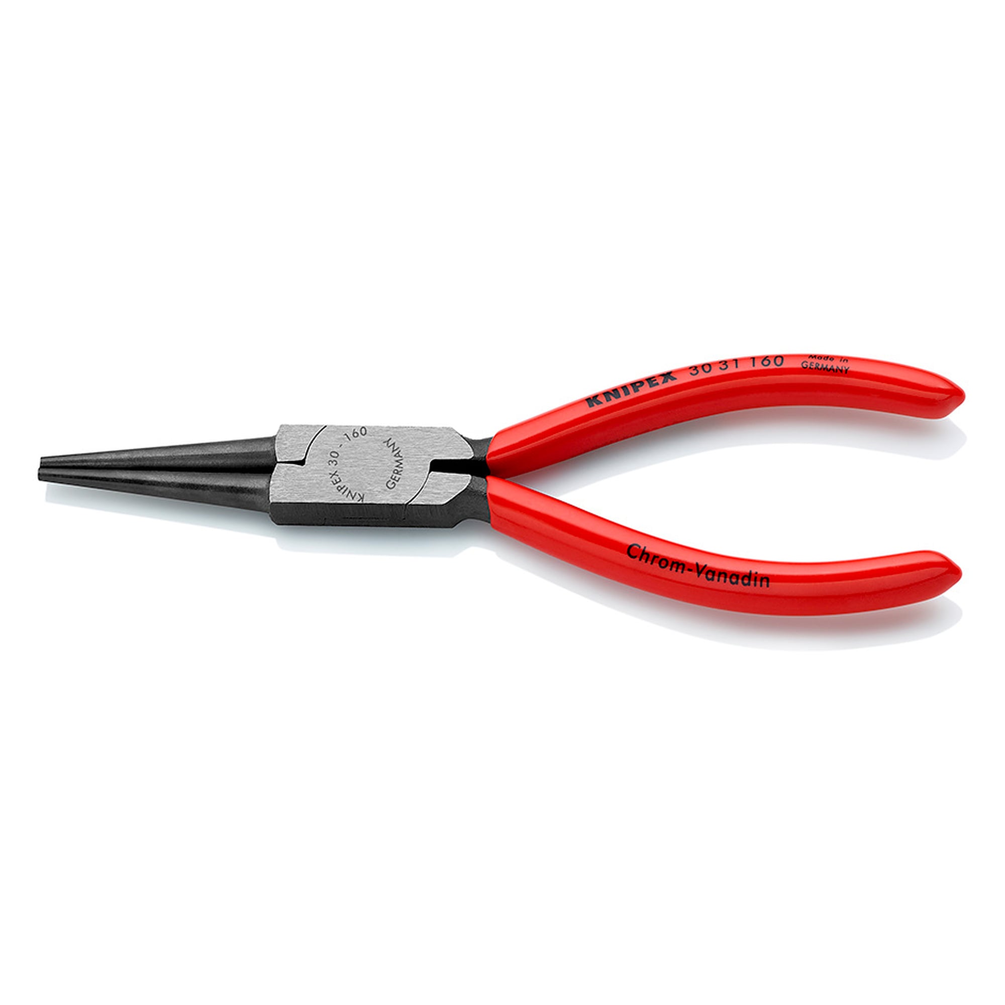 Pince à becs longs atramentée noir, pointe 5,0 mm, becs 41,0 mm, longueur 160 mm