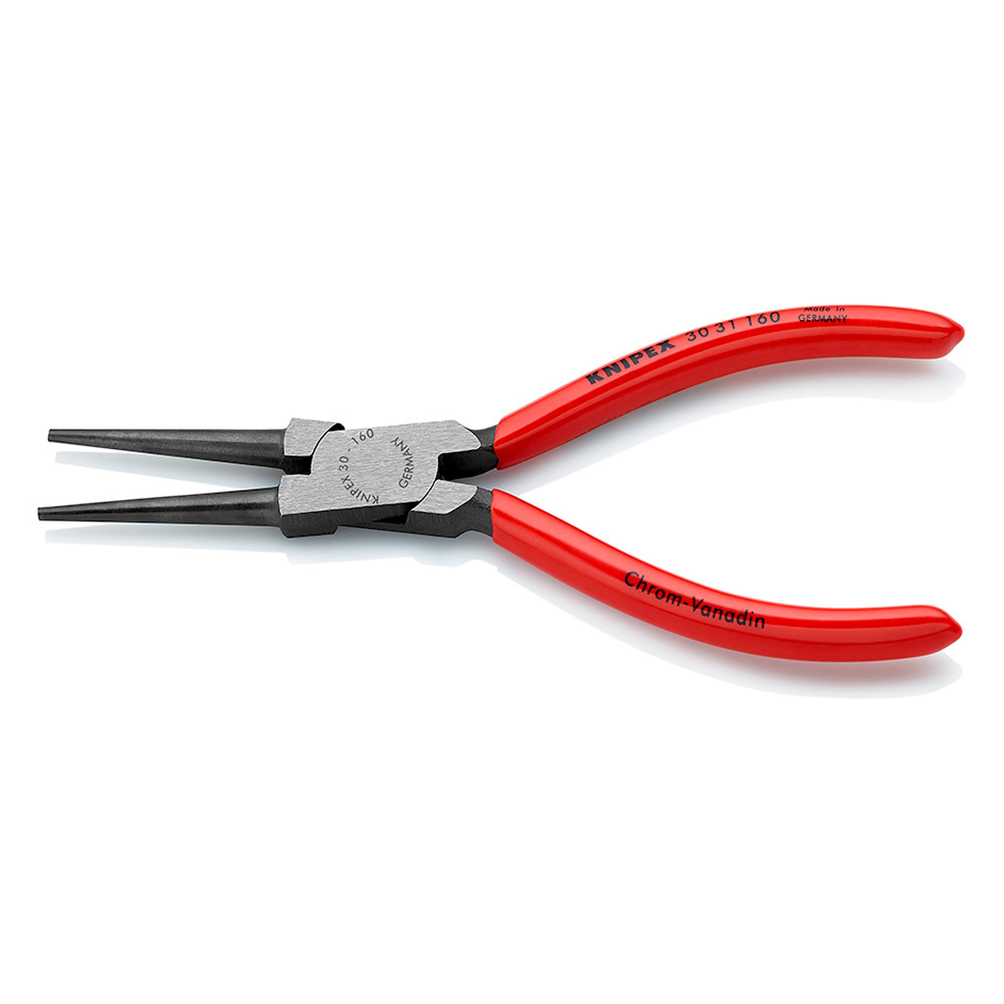 Pince à becs longs atramentée noir, pointe 5,0 mm, becs 41,0 mm, longueur 160 mm
