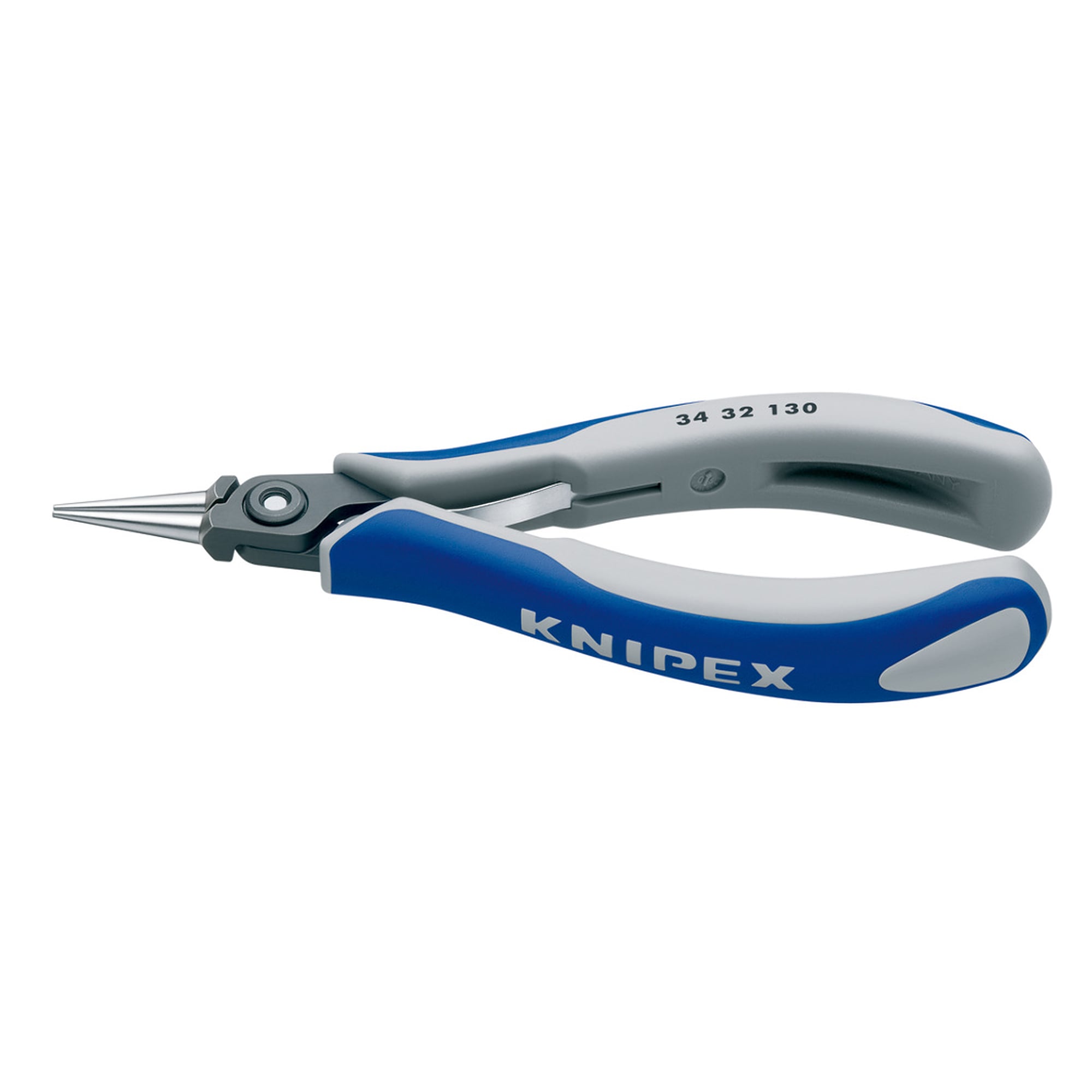 Precision electronics gripping pliers with bolted joint, burnished, 130 mm