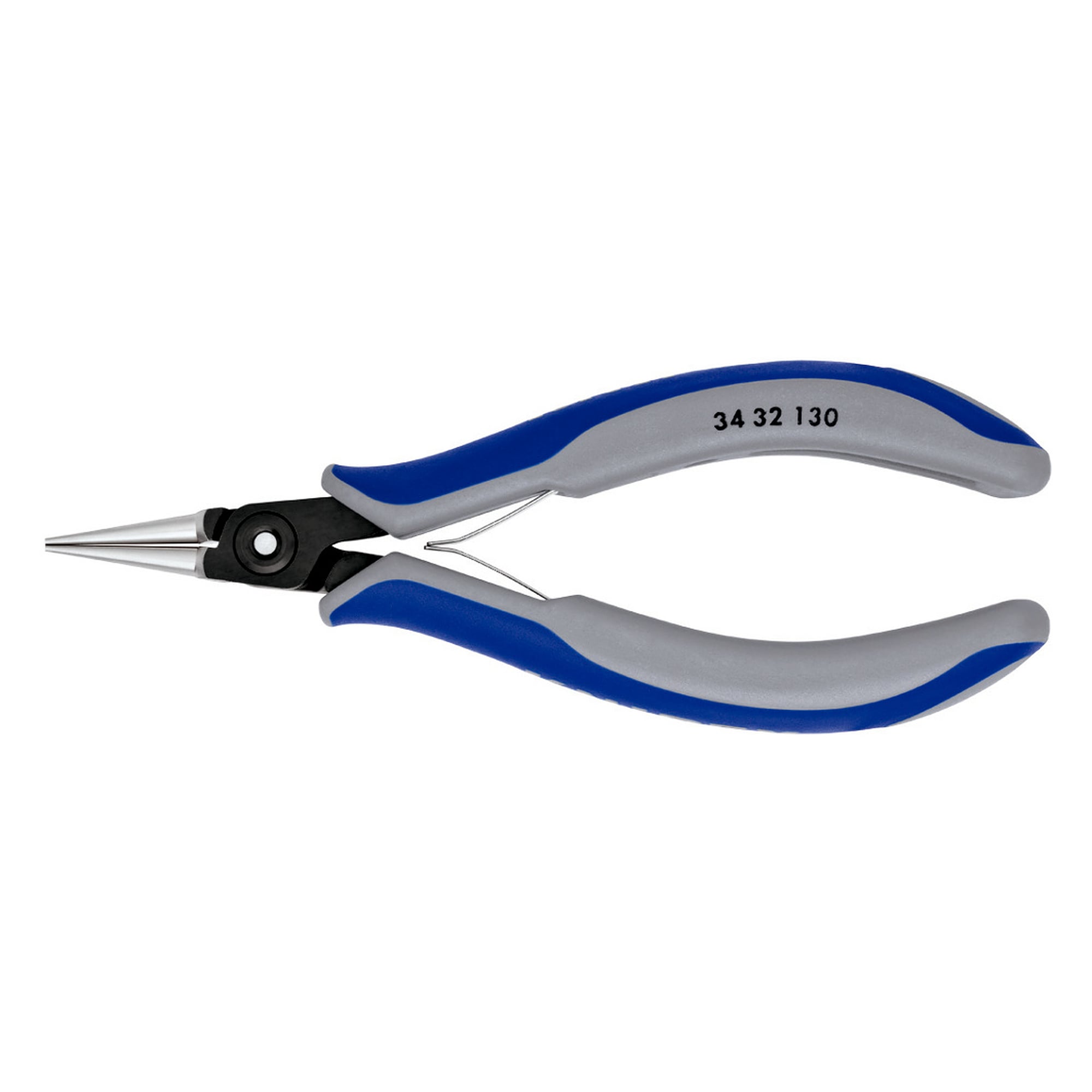 Precision electronics gripping pliers with bolted joint, burnished, 130 mm