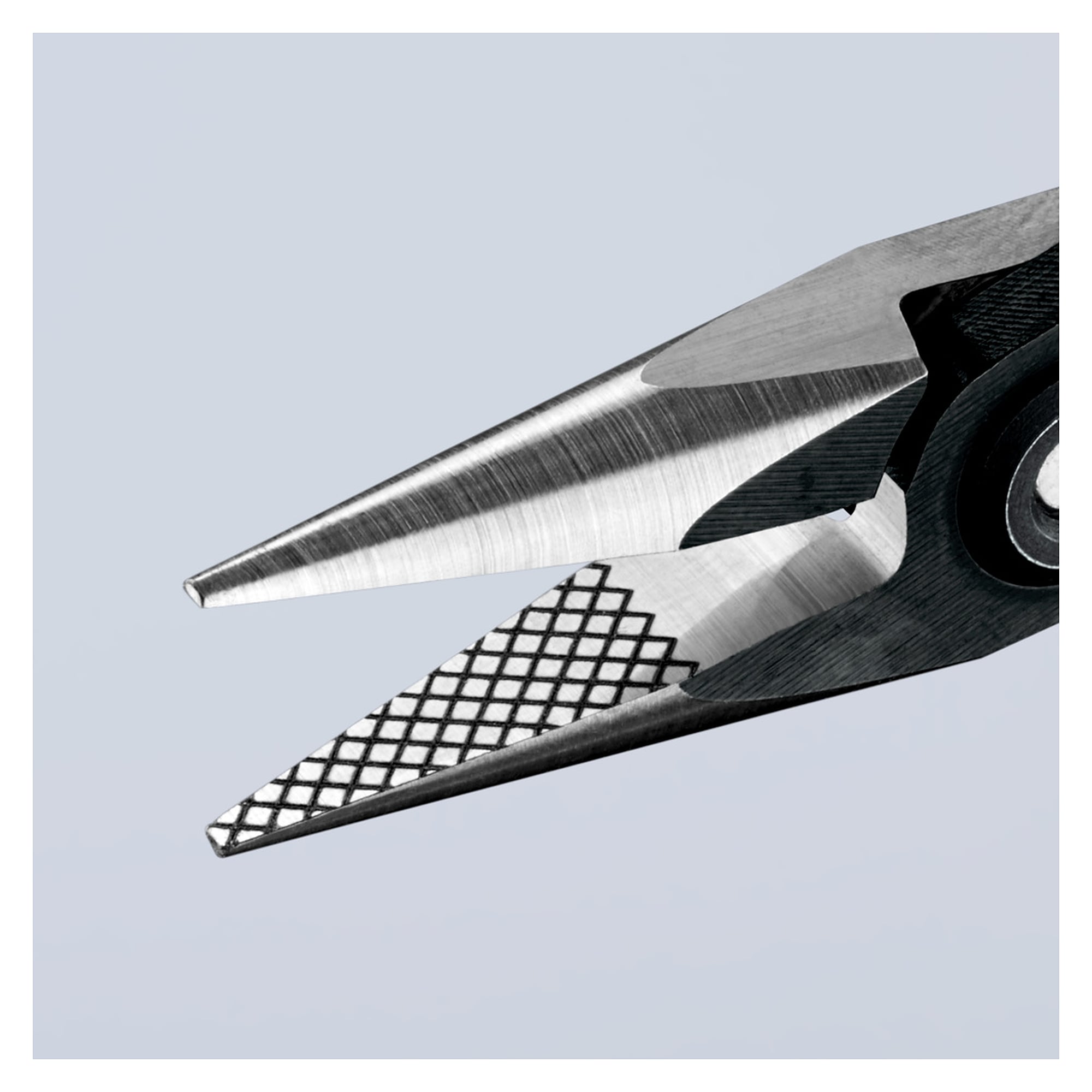 Precision electronics gripping pliers with bolted joint, burnished, 130 mm