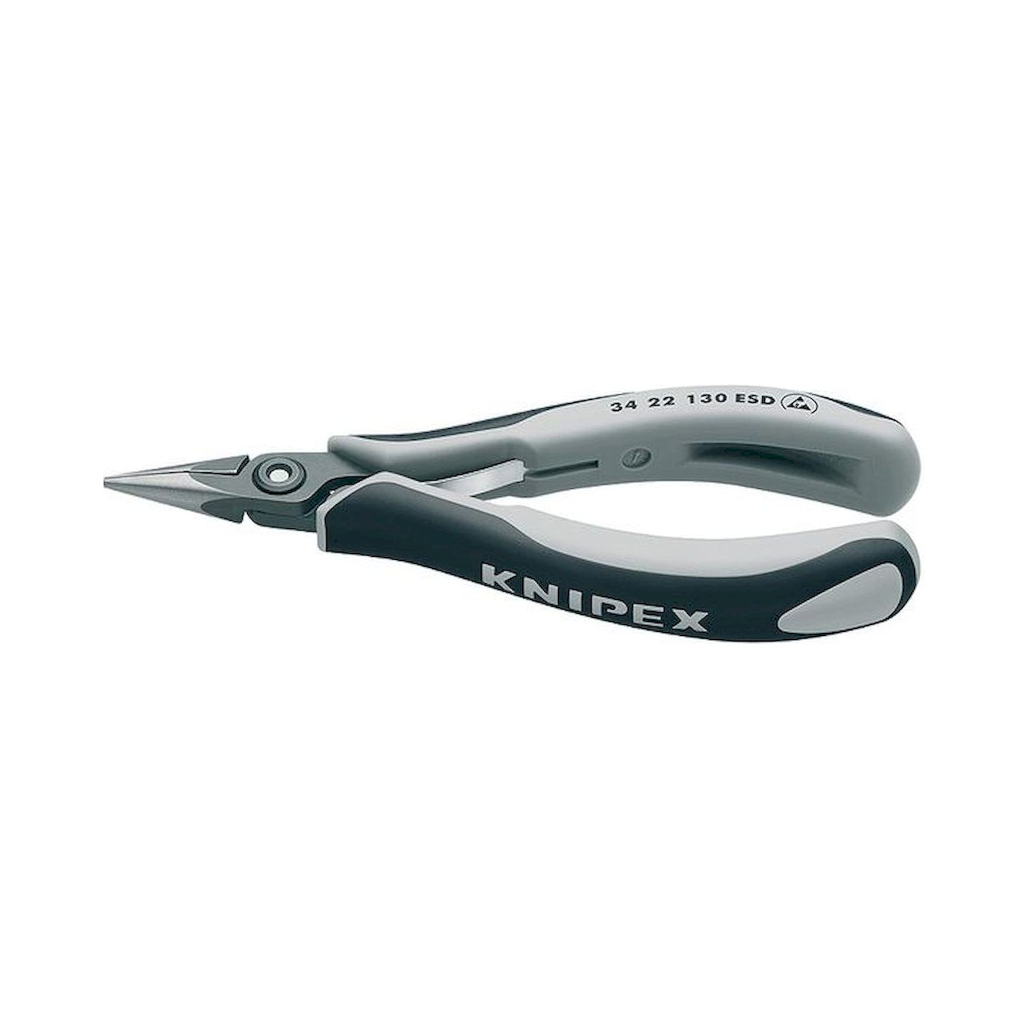 Knipex 34 22 130 ESD. ESD Präzisions-Elektronik-Greifzange, flachrund