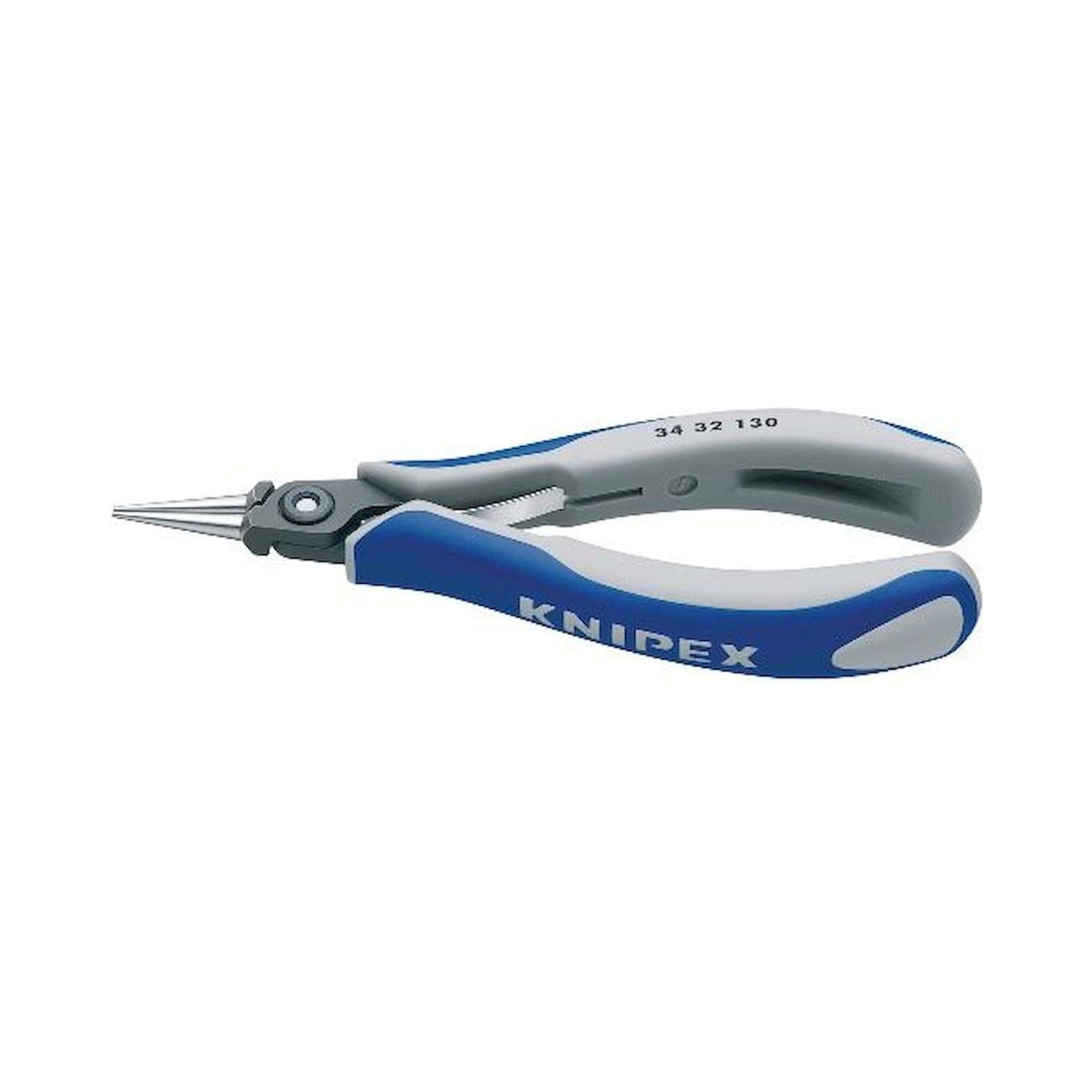 Knipex 34 32 130. Precision electronic gripping pliers, burnished, with multi-component grips 135 mm