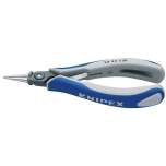 Knipex 34 32 130. Precision electronic gripping pliers, burnished, with multi-component grips 135 mm