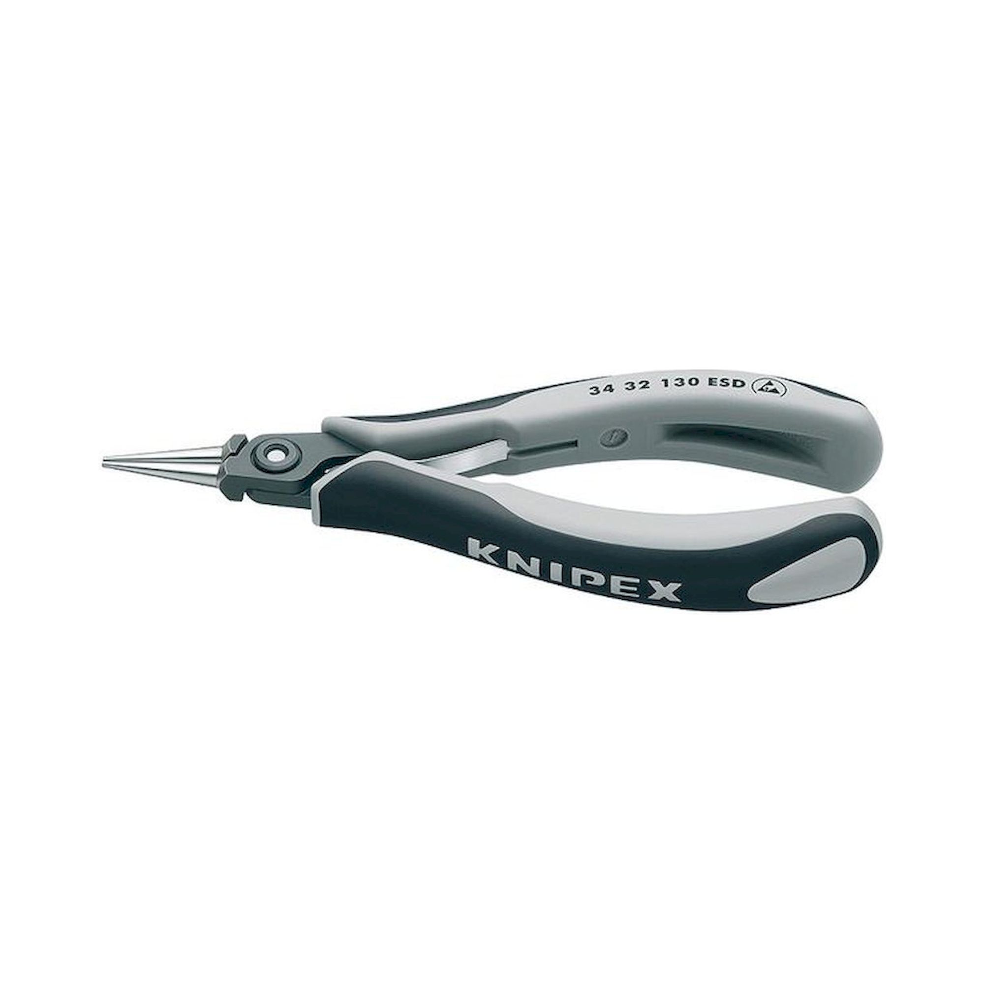 Knipex 34 32 130 ESD. ESD precision electronics gripping pliers, burnished, 130 mm