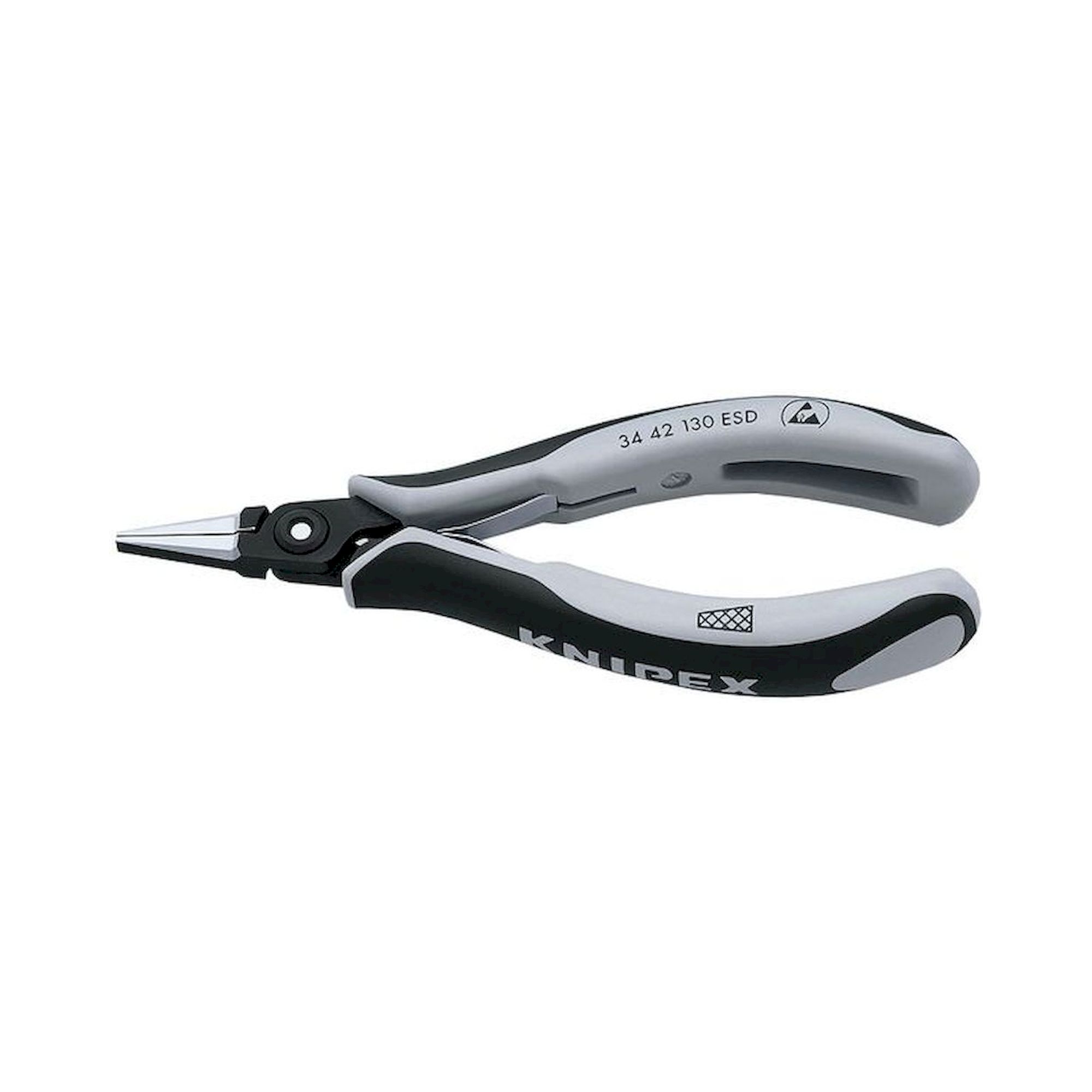 Knipex 34 42 130 ESD. ESD Präzisions-Elektronik-Greifzange, flach