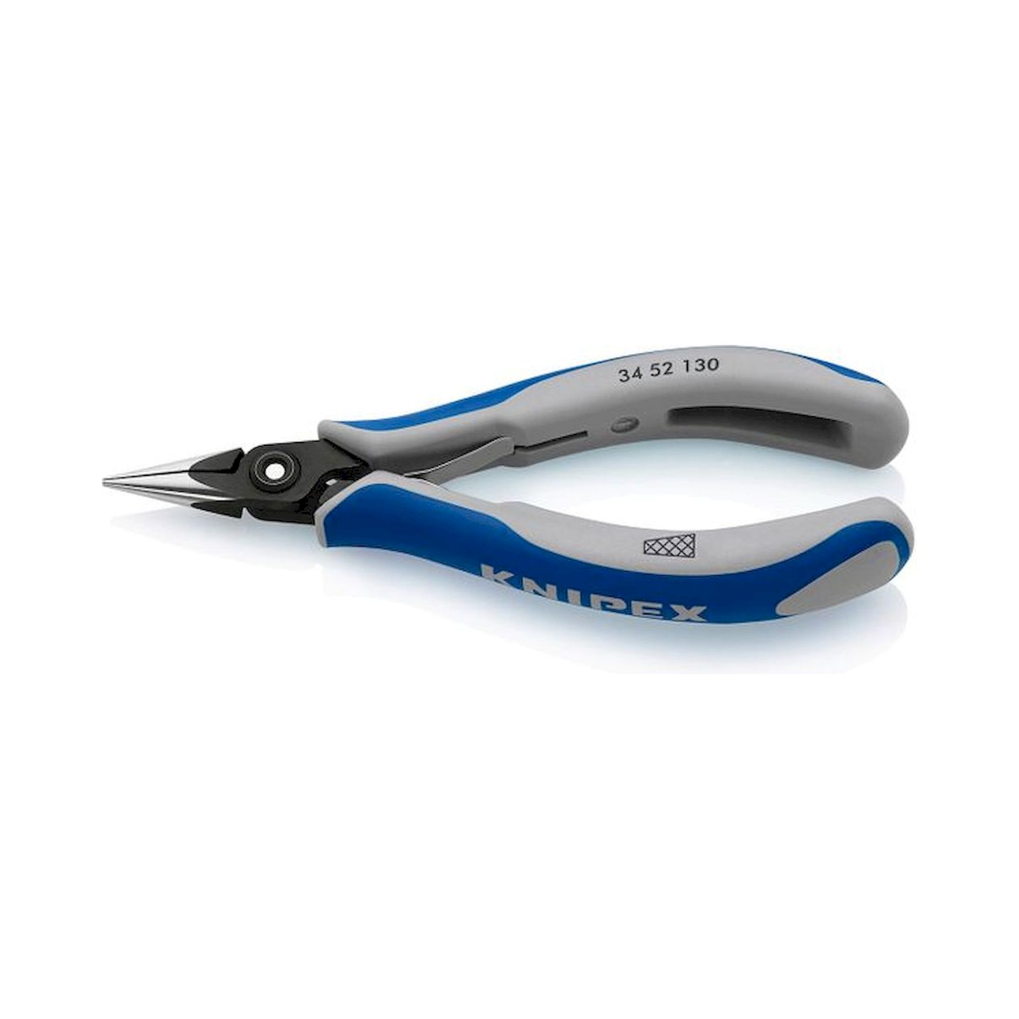 Knipex 34 52 130. Precision electronics gripping pliers, burnished, 130 mm