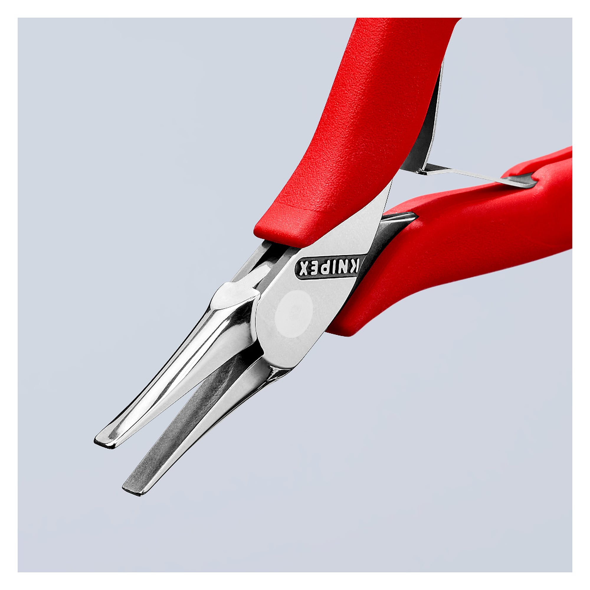 Electronics gripping pliers with flat wide jaws, 115 mm