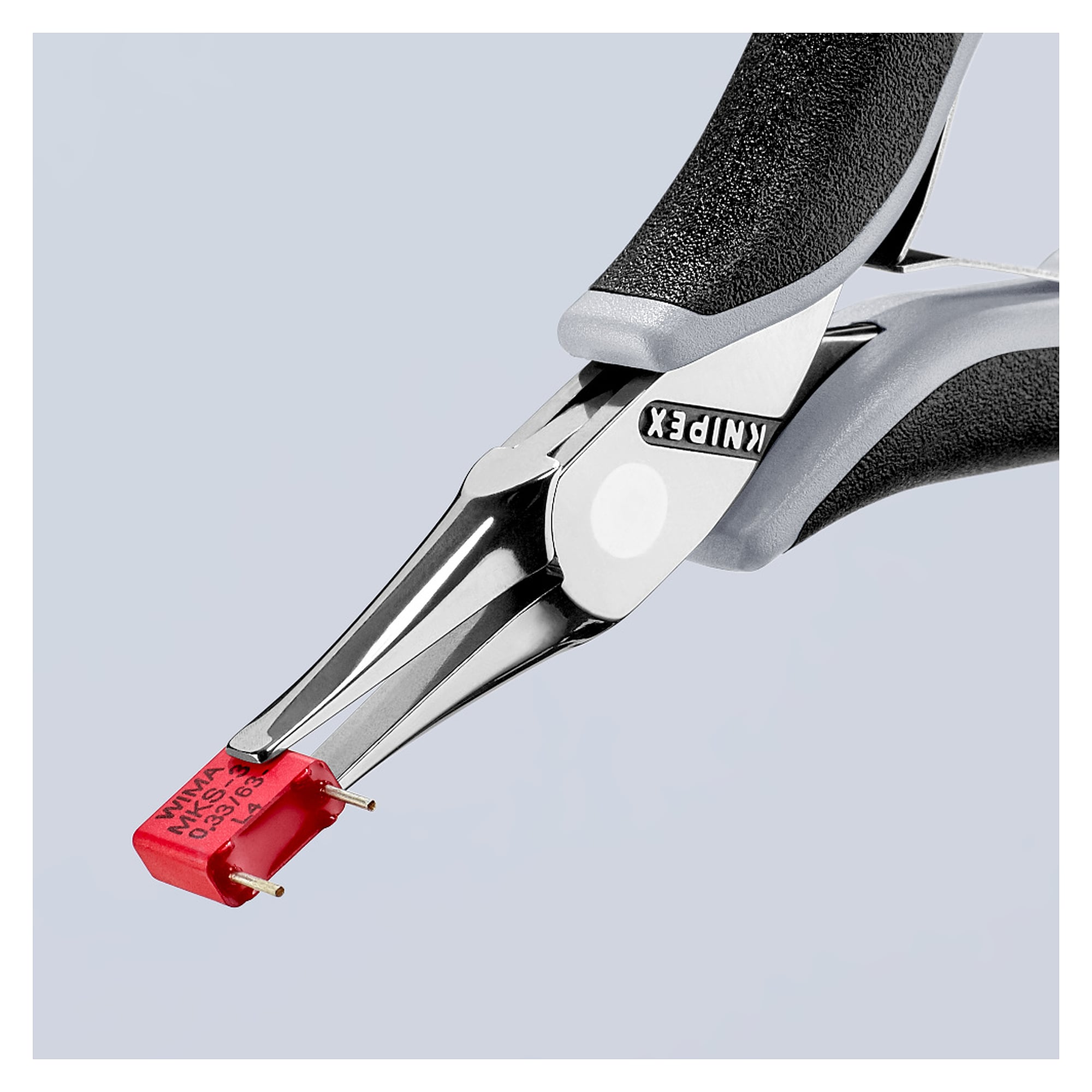 Elektronik-Greifzange ESD mit flachen breiten Backen, 115 mm