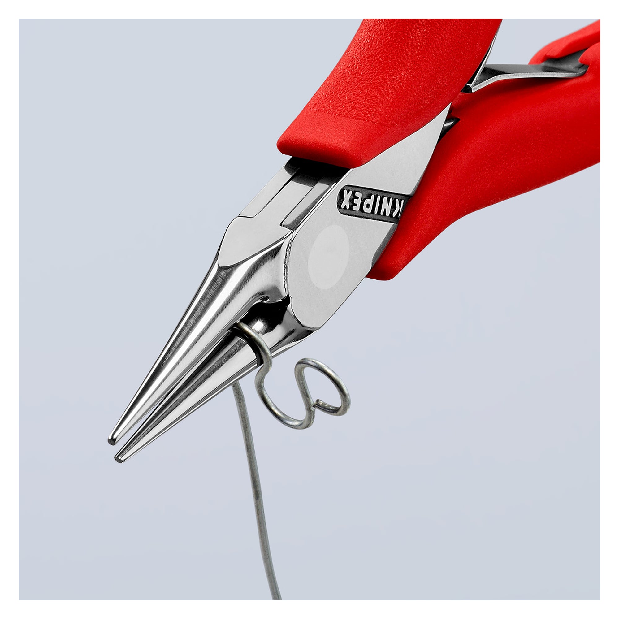 Electronics gripping pliers with round pointed jaws, 115 mm