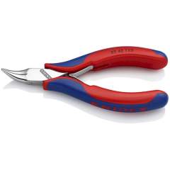 Knipex 35 42 115. Electronics gripping pliers, angled flat-ro with jaws, multi-component sleeves, 115 mm
