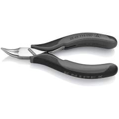 Knipex 35 42 115 ESD. ESD electronics gripping pliers, angled flat-ro with jaws, multi-component covers, 115 mm