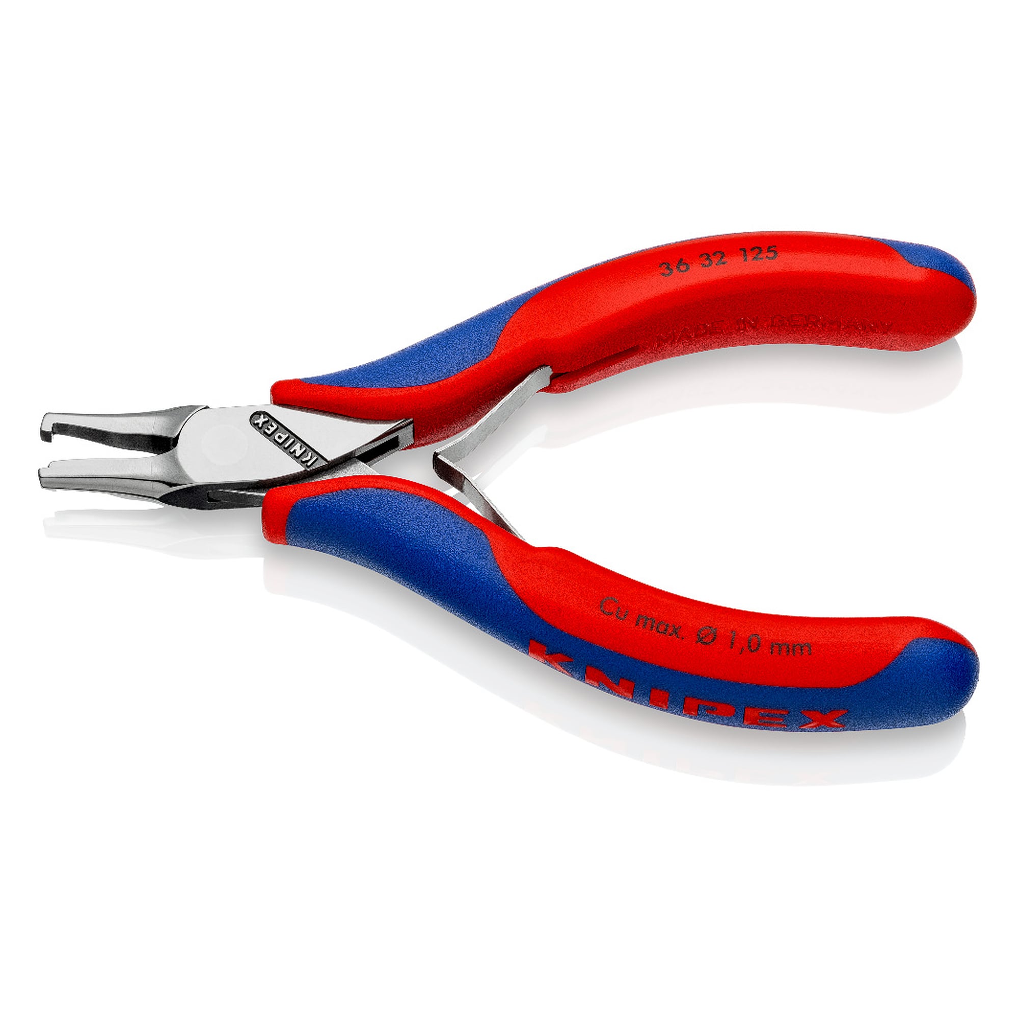 Electronics mounting pliers for crunching and shortening to 1.6 mm, 125 mm