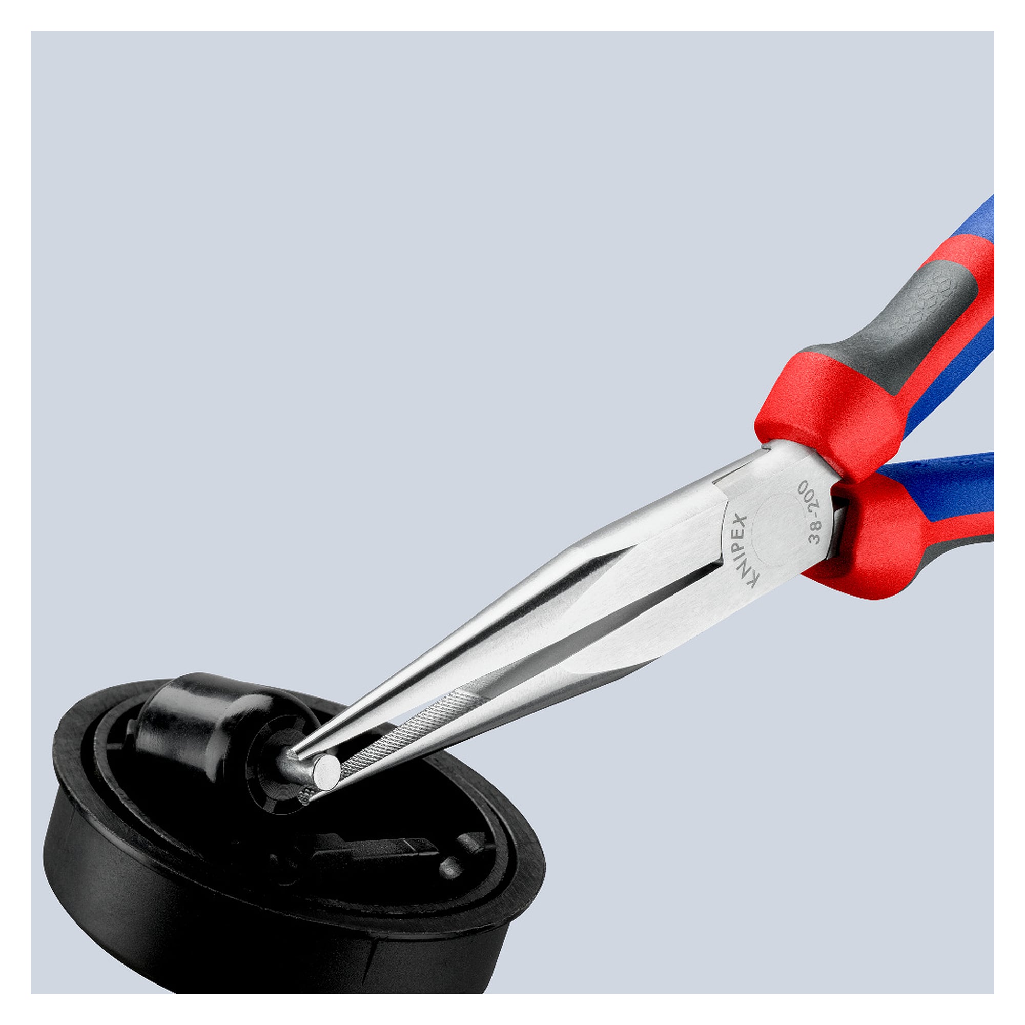 Mechanics' pliers with comfort handles, cross-hatched gripping surfaces, chrome-plated, 200 mm