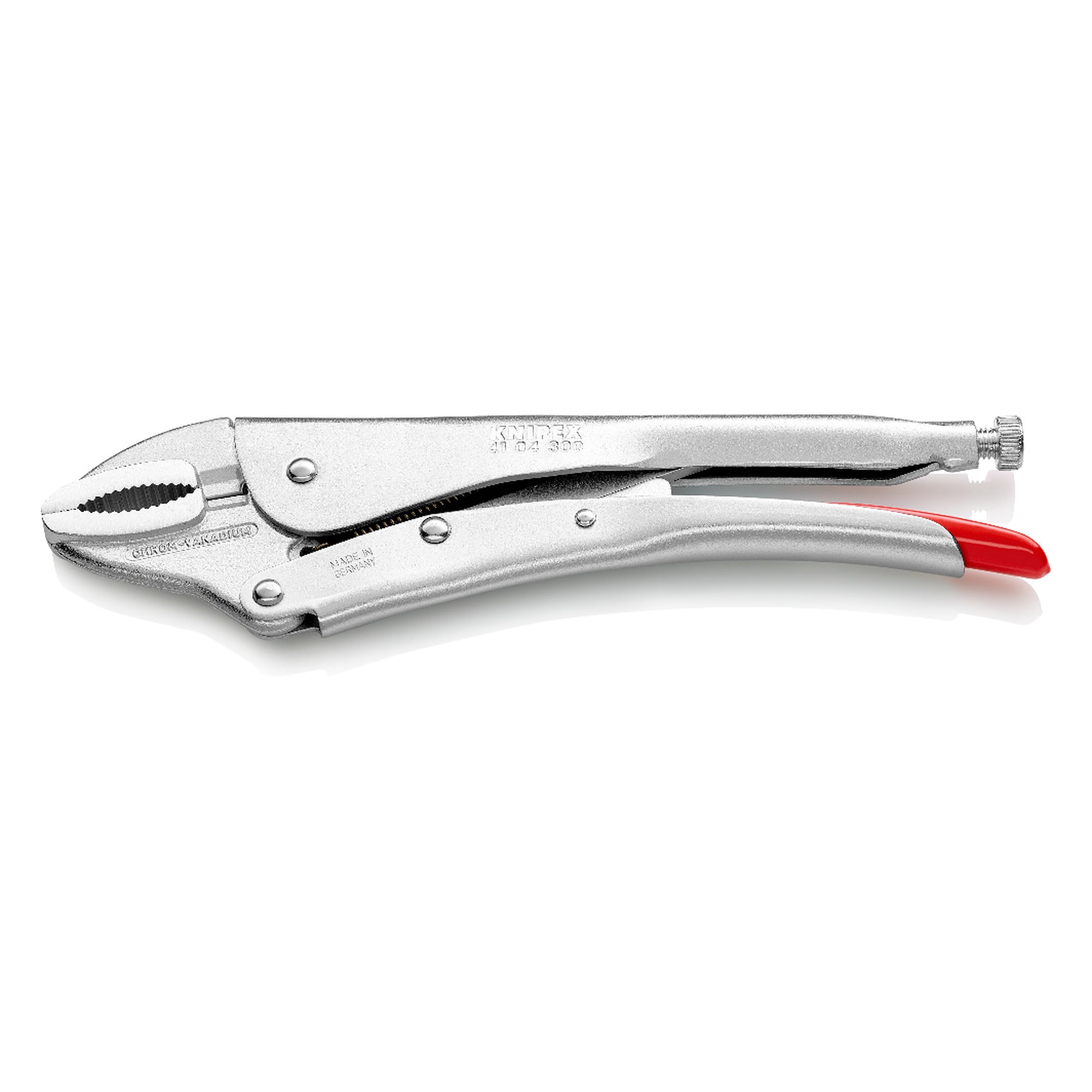 Gripzange verzinkt, Spannweite rund 65 mm, Sechskant 34 mm, 300 mm