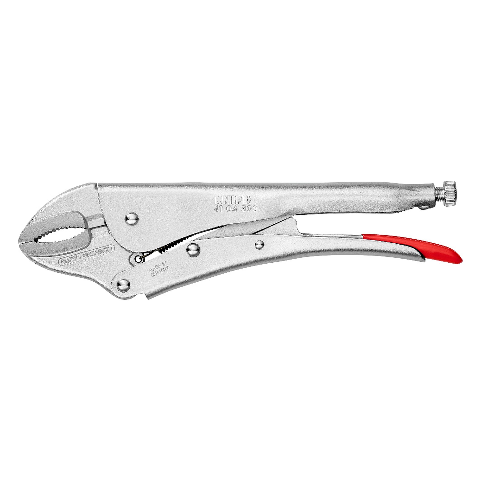 Gripzange verzinkt, Spannweite rund 65 mm, Sechskant 34 mm, 300 mm