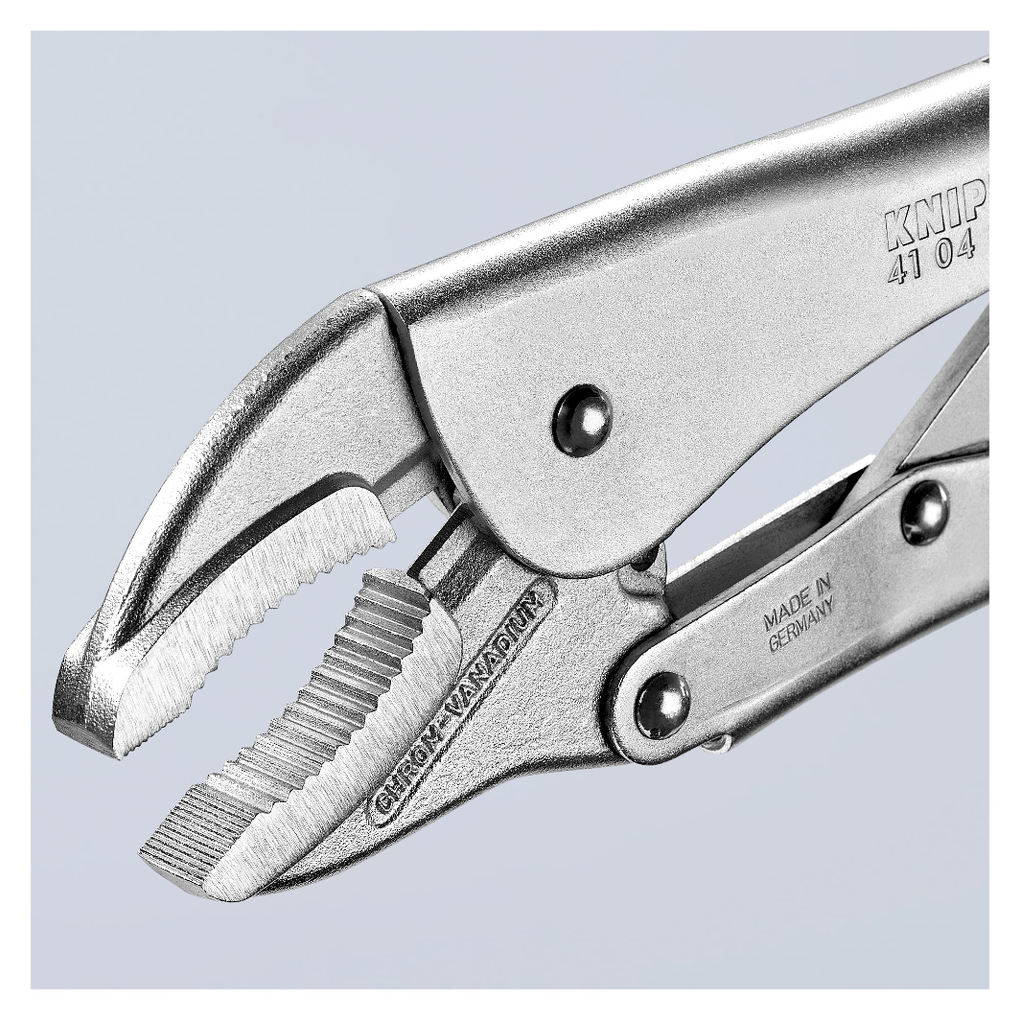 Gripzange verzinkt, Spannweite rund 65 mm, Sechskant 34 mm, 300 mm