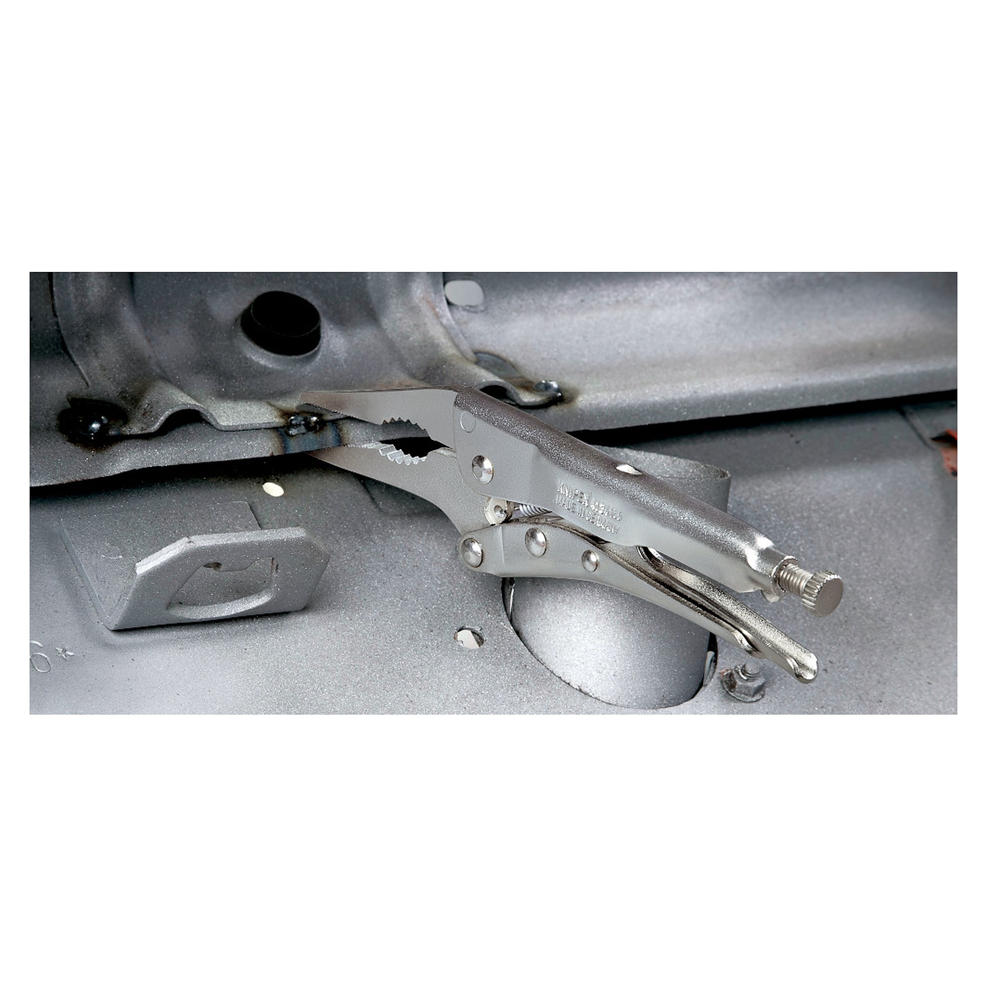 Gripzange verzinkt, Spannweite rund 20 mm, Sechskant 24 mm, 165 mm
