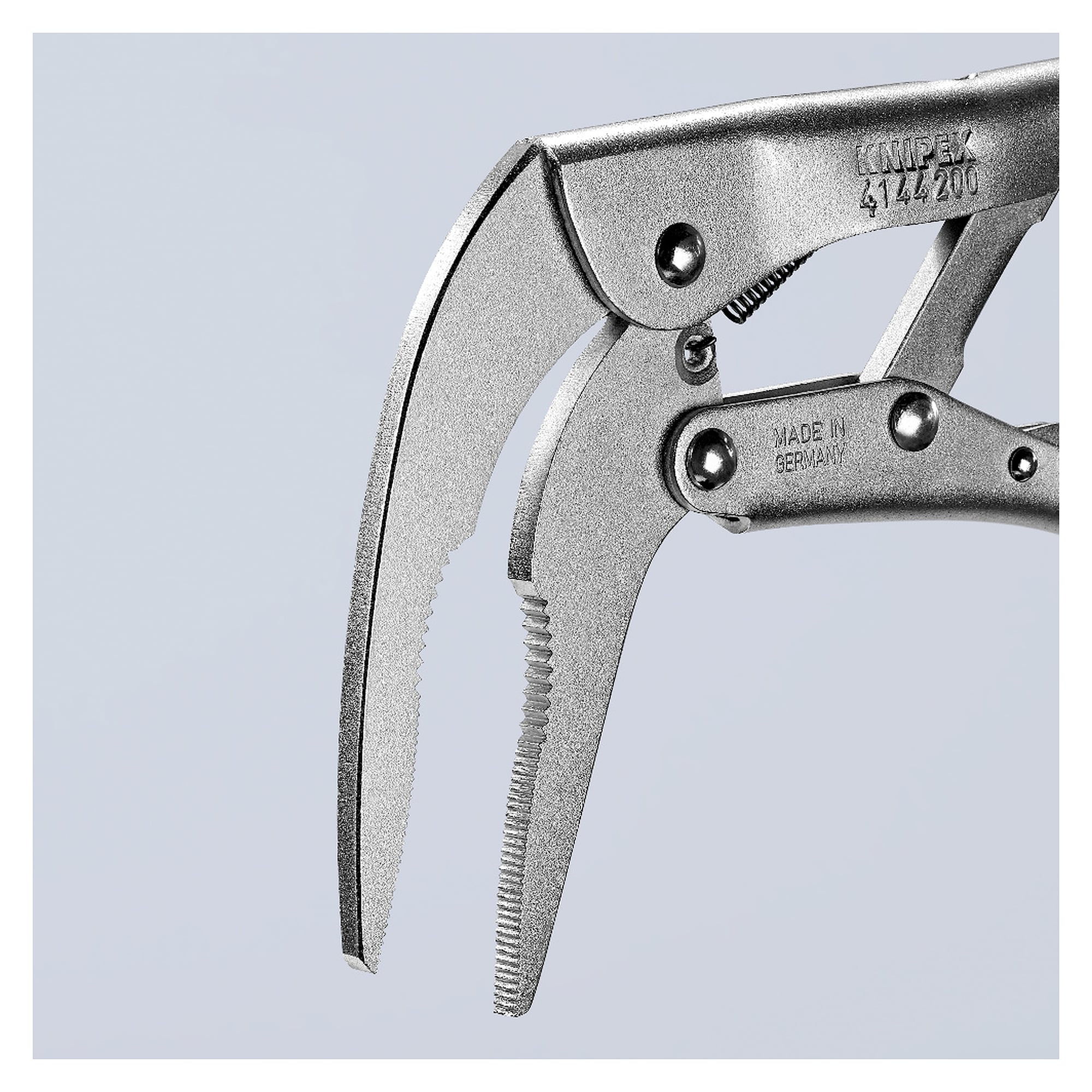 Gripzange verzinkt, Spannweite rund 20 mm, Sechskant 30 mm, 200 mm
