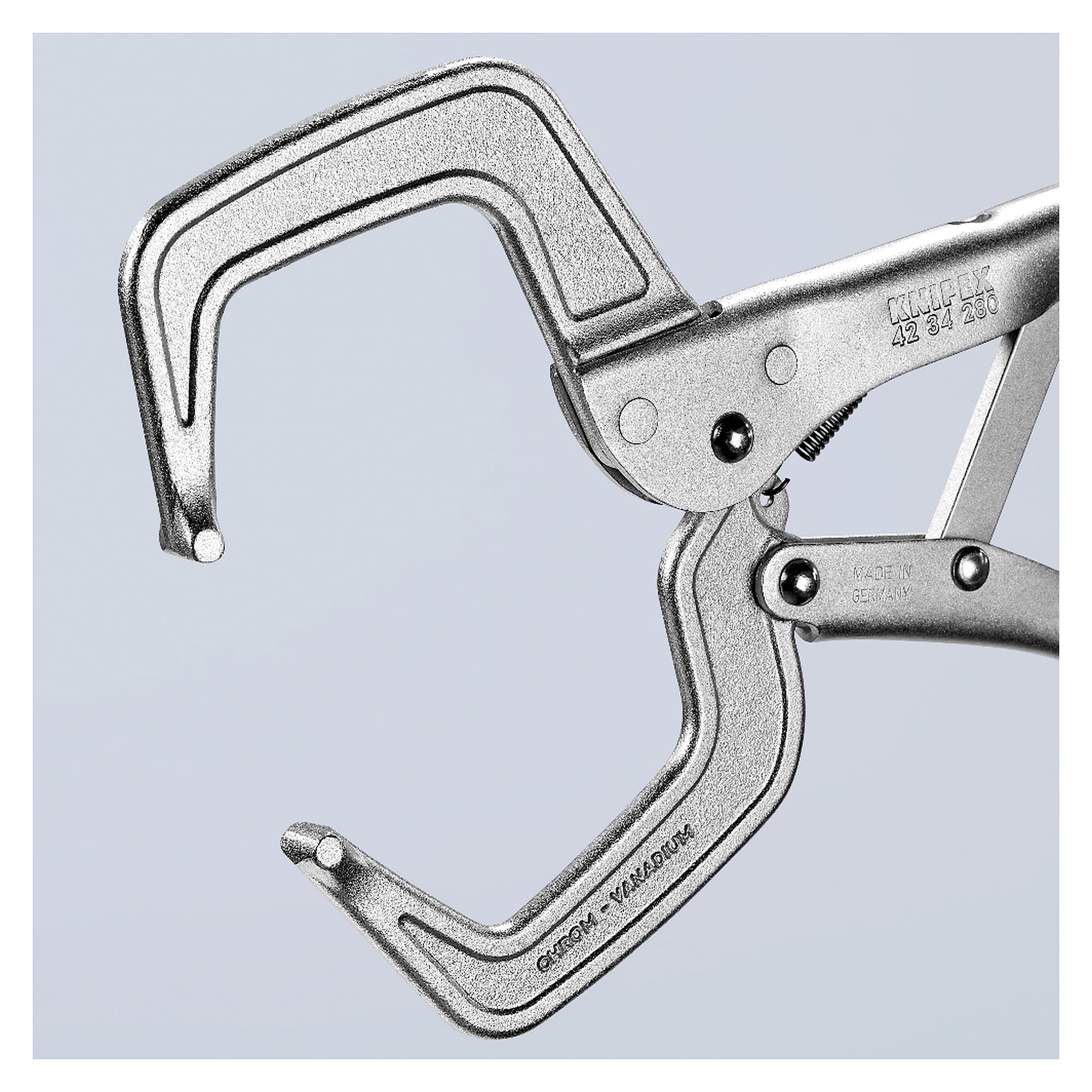 Pince-étau à souder pour pièces encombrantes, âmes jusqu'à 40 mm, capacité 90 mm, 280 mm