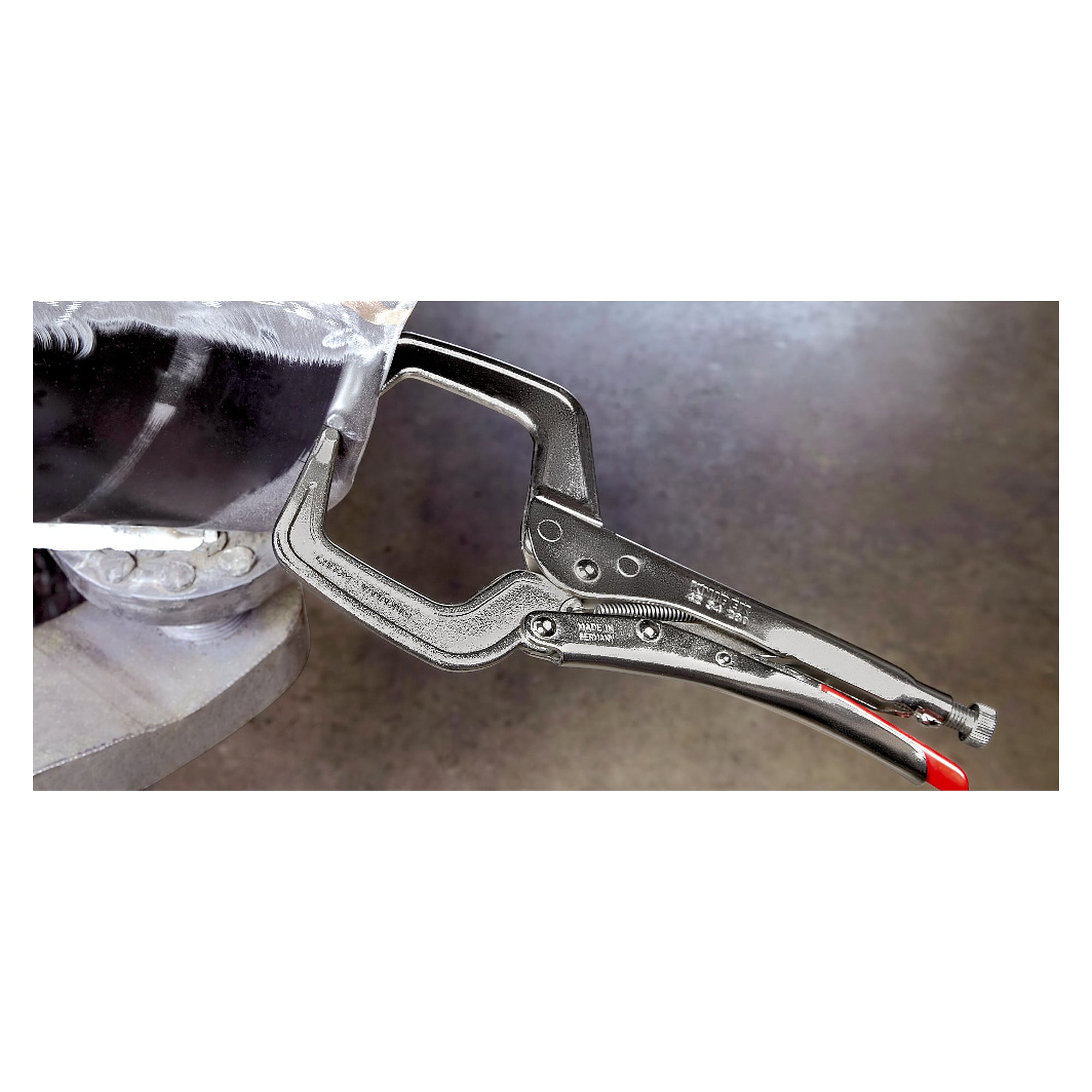 Pince-étau à souder pour pièces encombrantes, âmes jusqu'à 40 mm, capacité 90 mm, 280 mm