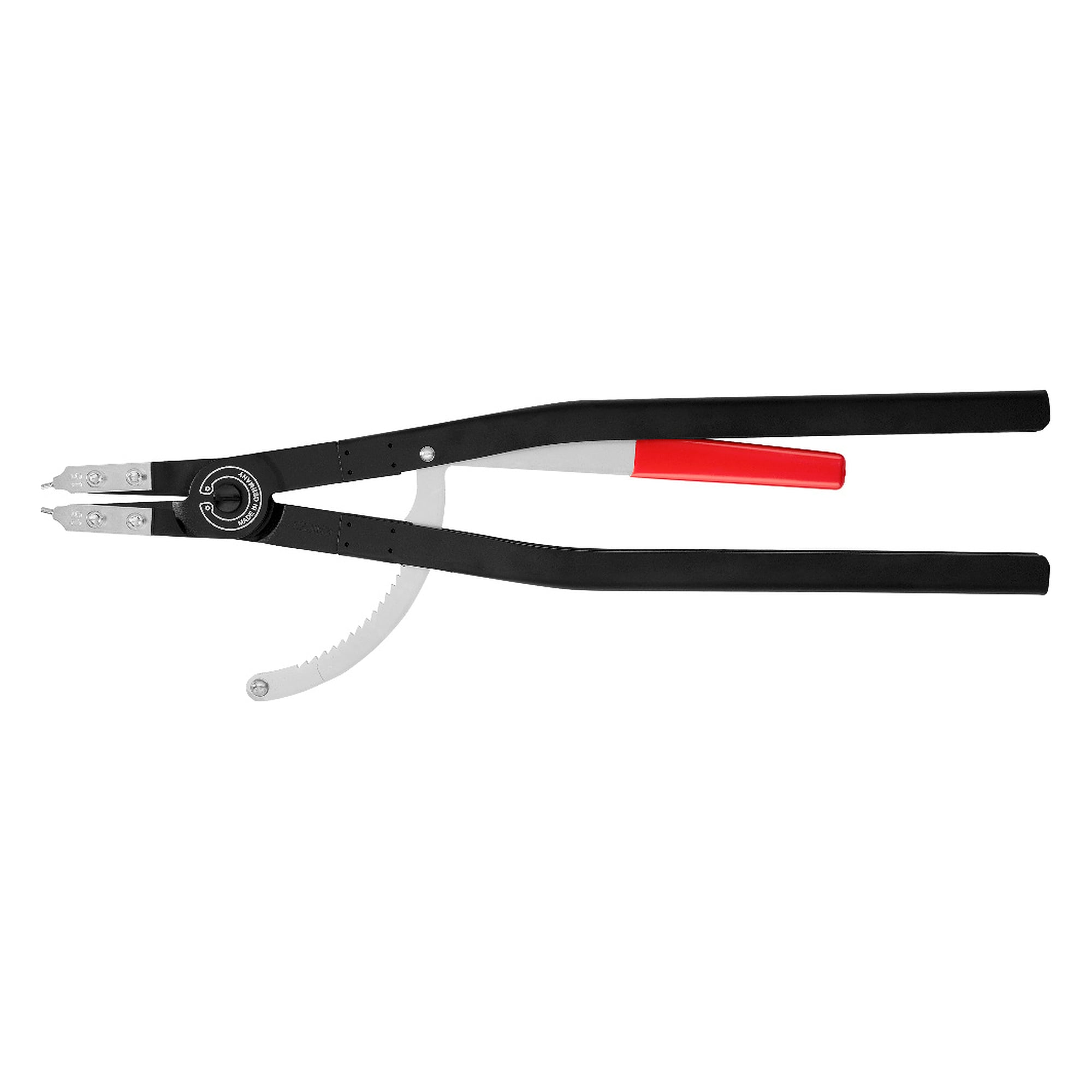 Pince pour circlips intérieurs d'alésage Ø 122 - 300 mm, pointes Ø 3,5 mm, 570 mm