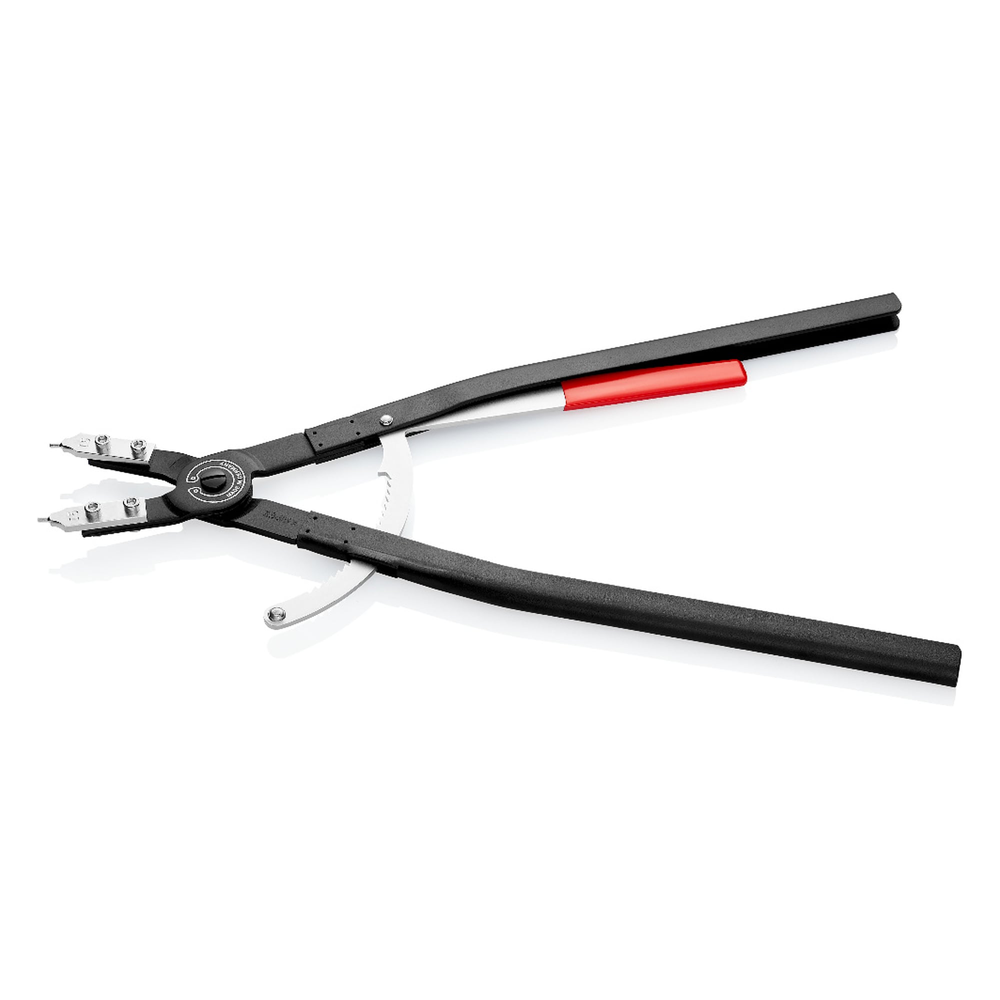 Pince pour circlips intérieurs d'alésage Ø 122 - 300 mm, pointes Ø 3,5 mm, 570 mm