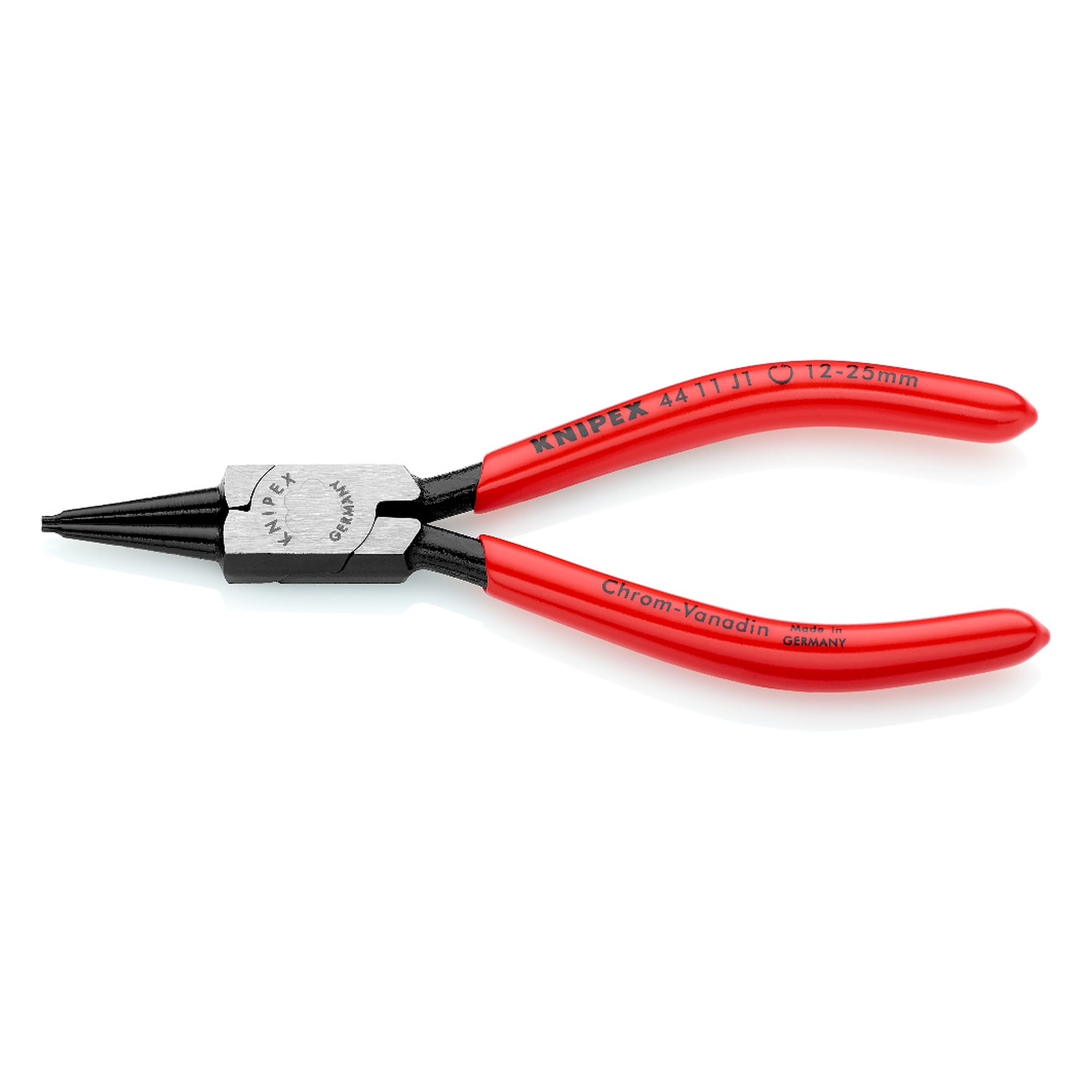 Pince pour circlips intérieurs d'alésage Ø 12 - 25 mm, pointes Ø 1,3 mm, 140 mm