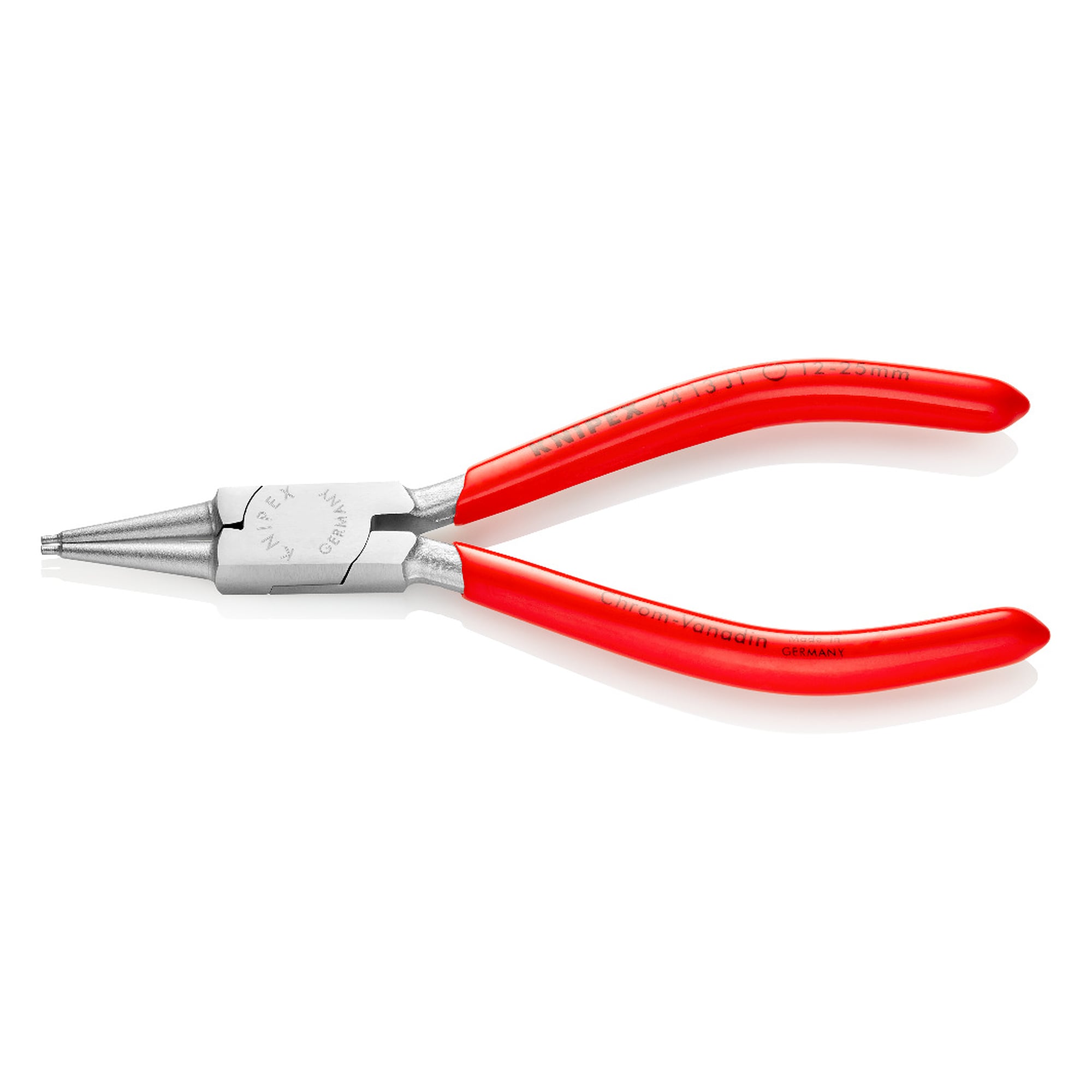 Pince pour circlips intérieurs d'alésage Ø 12 - 25 mm, pointes Ø 1,3 mm, chromée, 140 mm