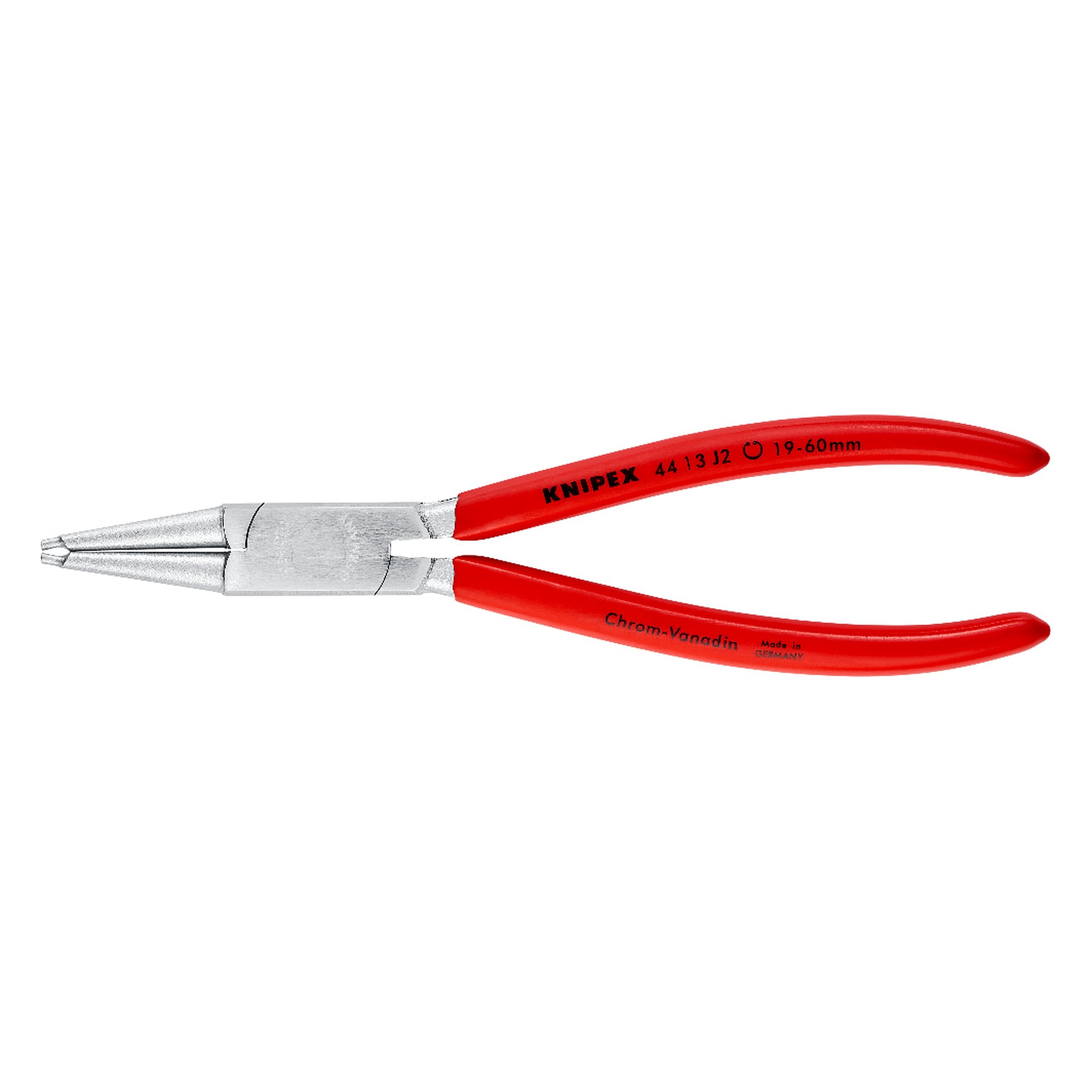 Circlip pliers for internal circlips in bores Ø 19 - 60 mm, tips Ø 1.8 mm, chrome-plated, 180 mm