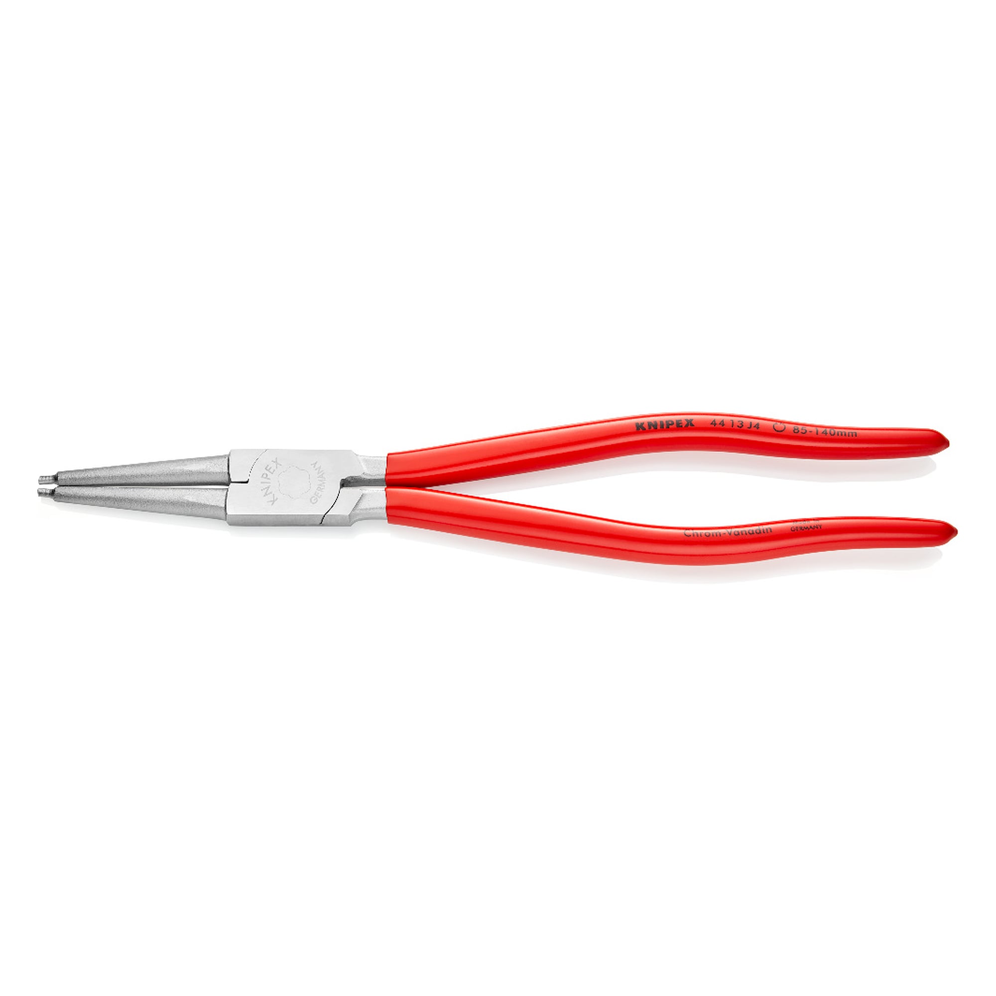 Circlip pliers for internal circlips in bores Ø 85 - 140 mm, tips Ø 3.2 mm, chrome-plated, 320 mm