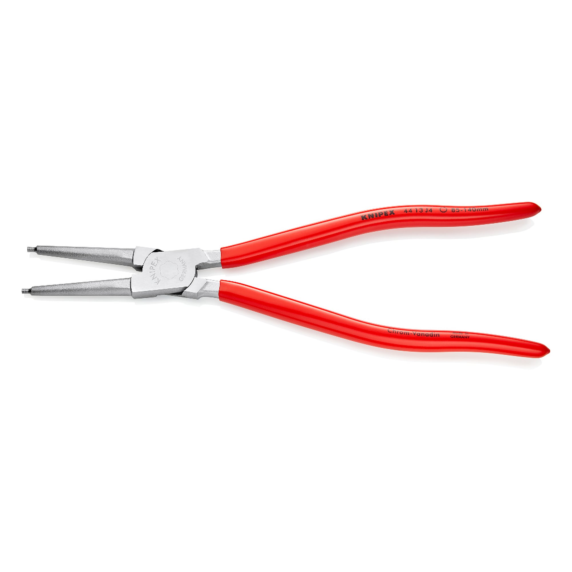 Circlip pliers for internal circlips in bores Ø 85 - 140 mm, tips Ø 3.2 mm, chrome-plated, 320 mm