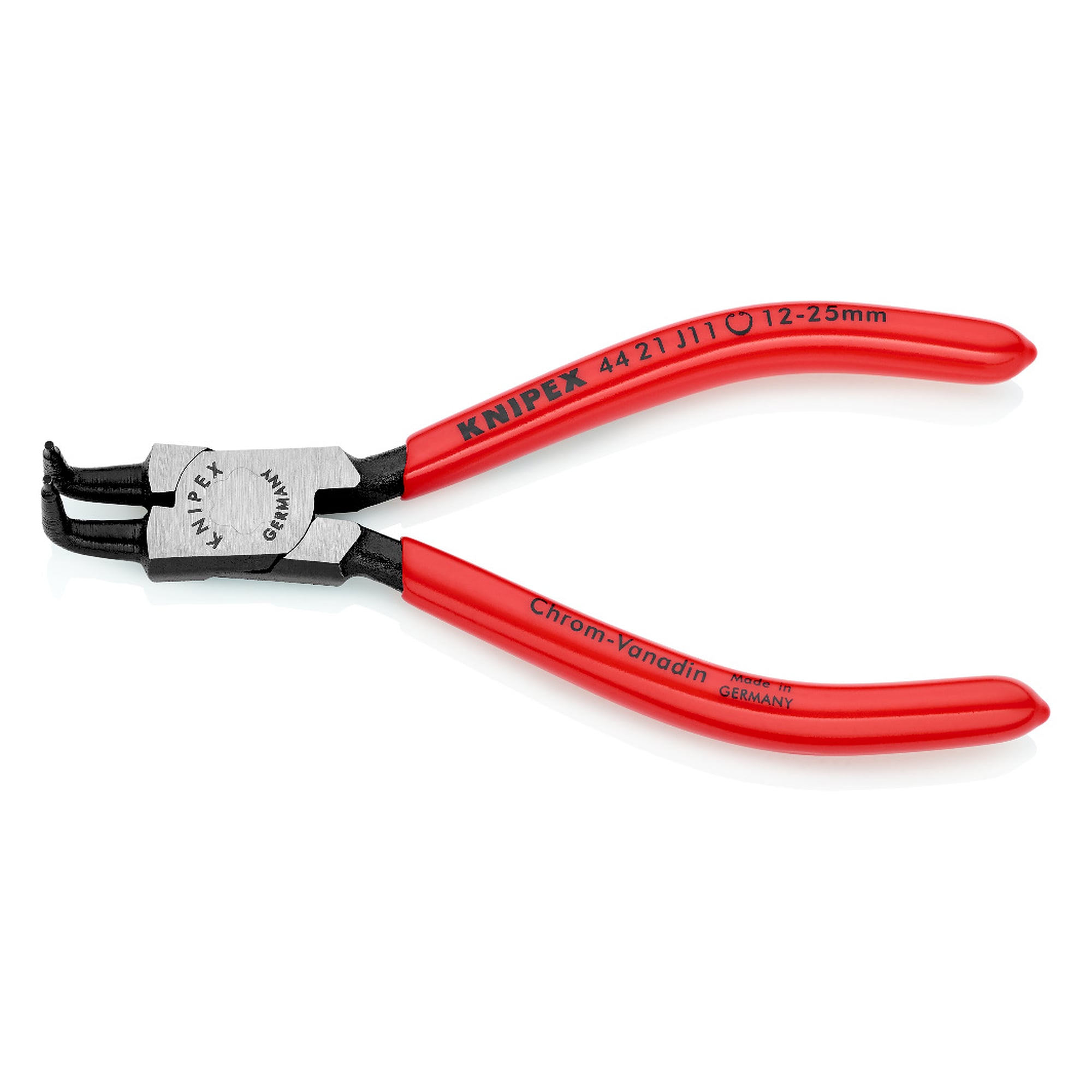 Pince pour circlips intérieurs d'alésage, Ø 12 - 25 mm, pointes Ø 1,3 mm, 130 mm