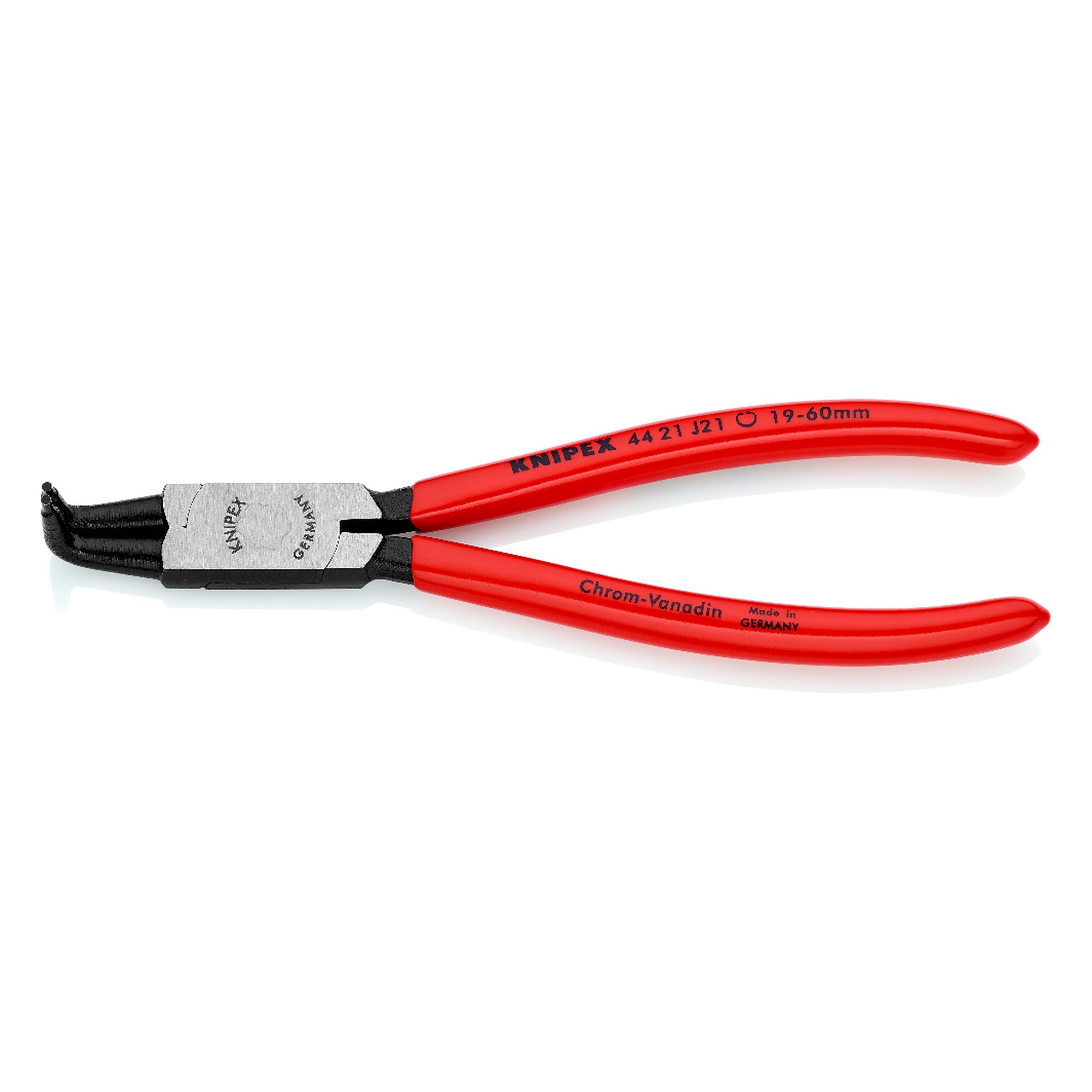 Circlip pliers for internal circlips in bore holes, Ø 19 - 60 mm, tips Ø 1.8 mm, 170 mm