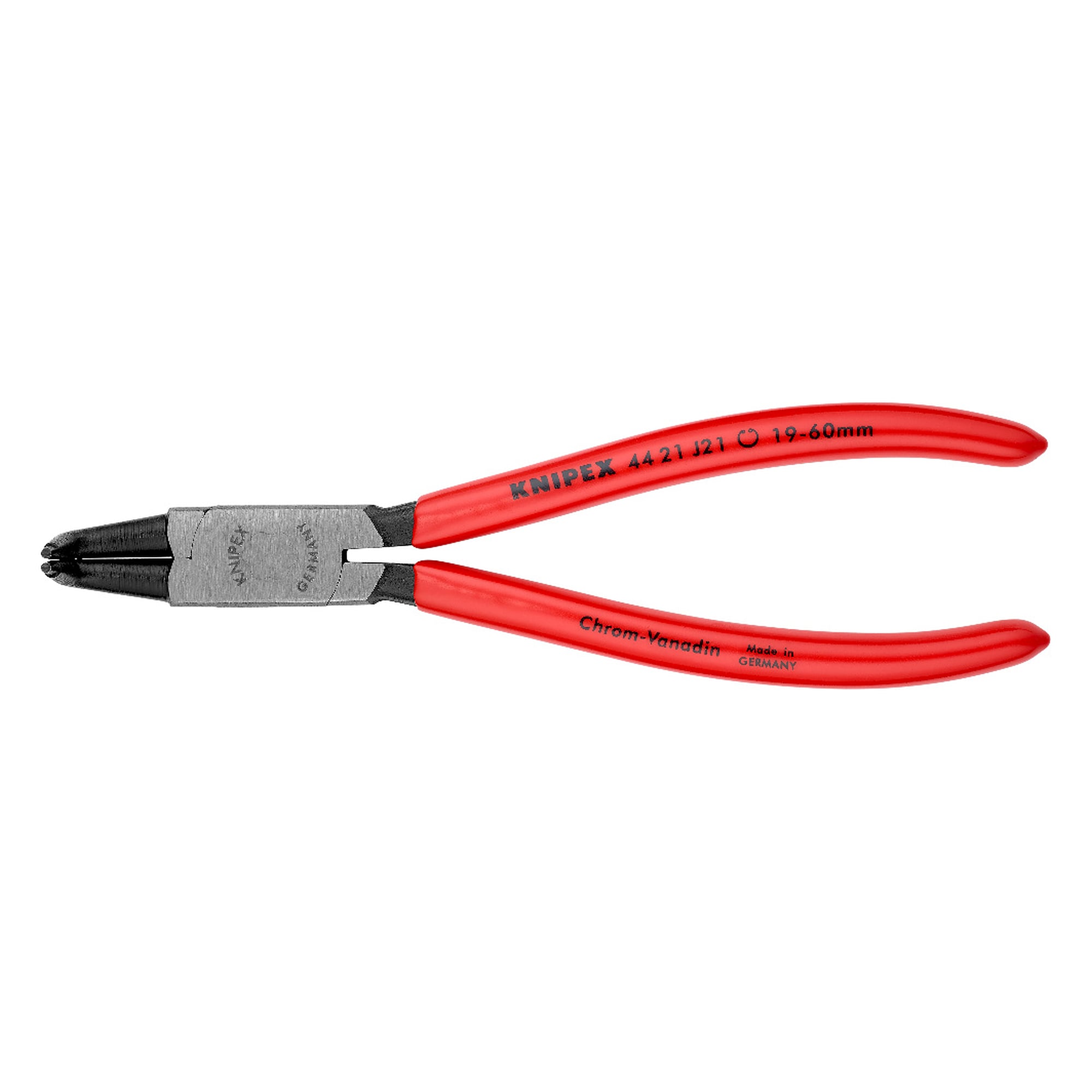 Circlip pliers for internal circlips in bore holes, Ø 19 - 60 mm, tips Ø 1.8 mm, 170 mm