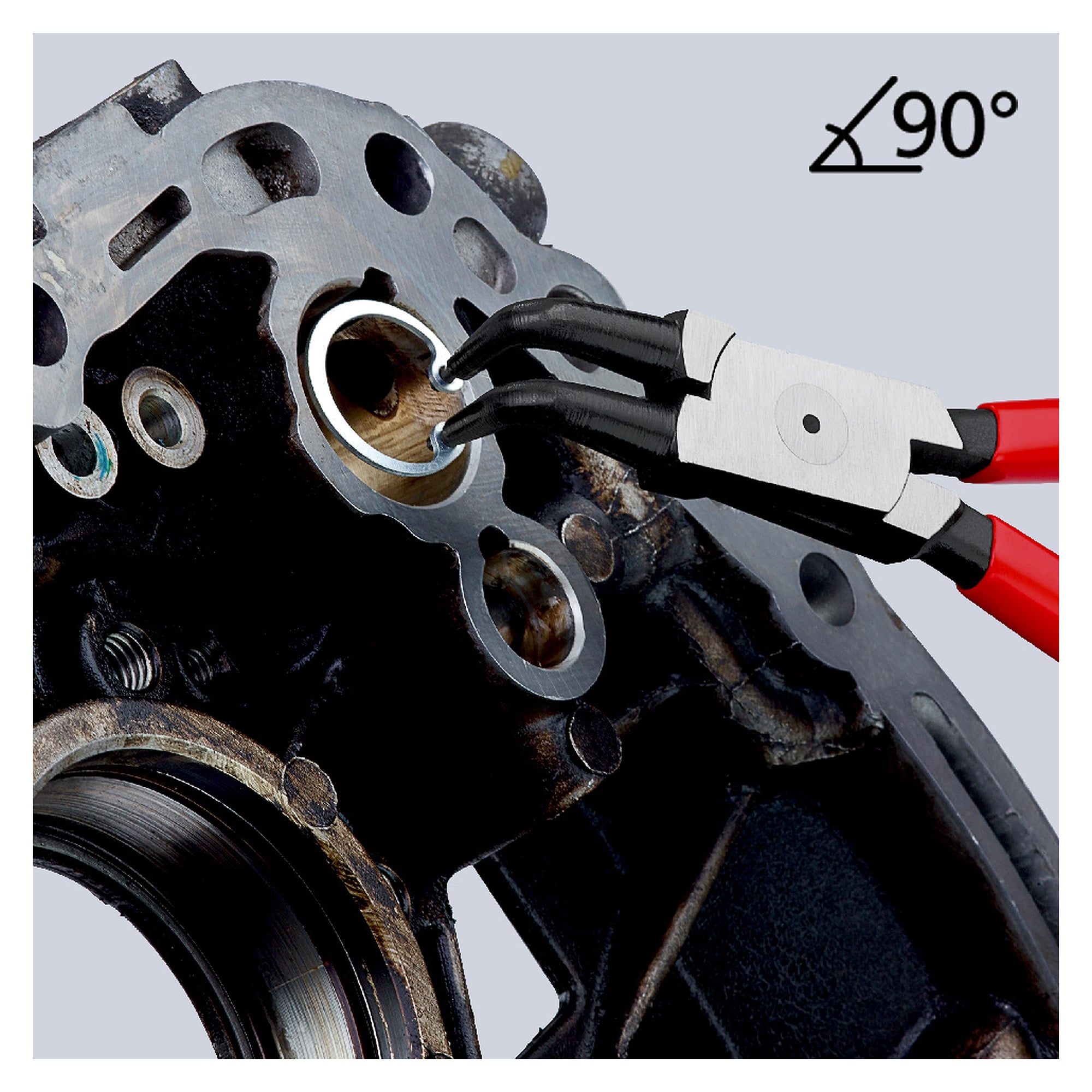 Circlip pliers for internal circlips in bore holes, Ø 19 - 60 mm, tips Ø 1.8 mm, 170 mm