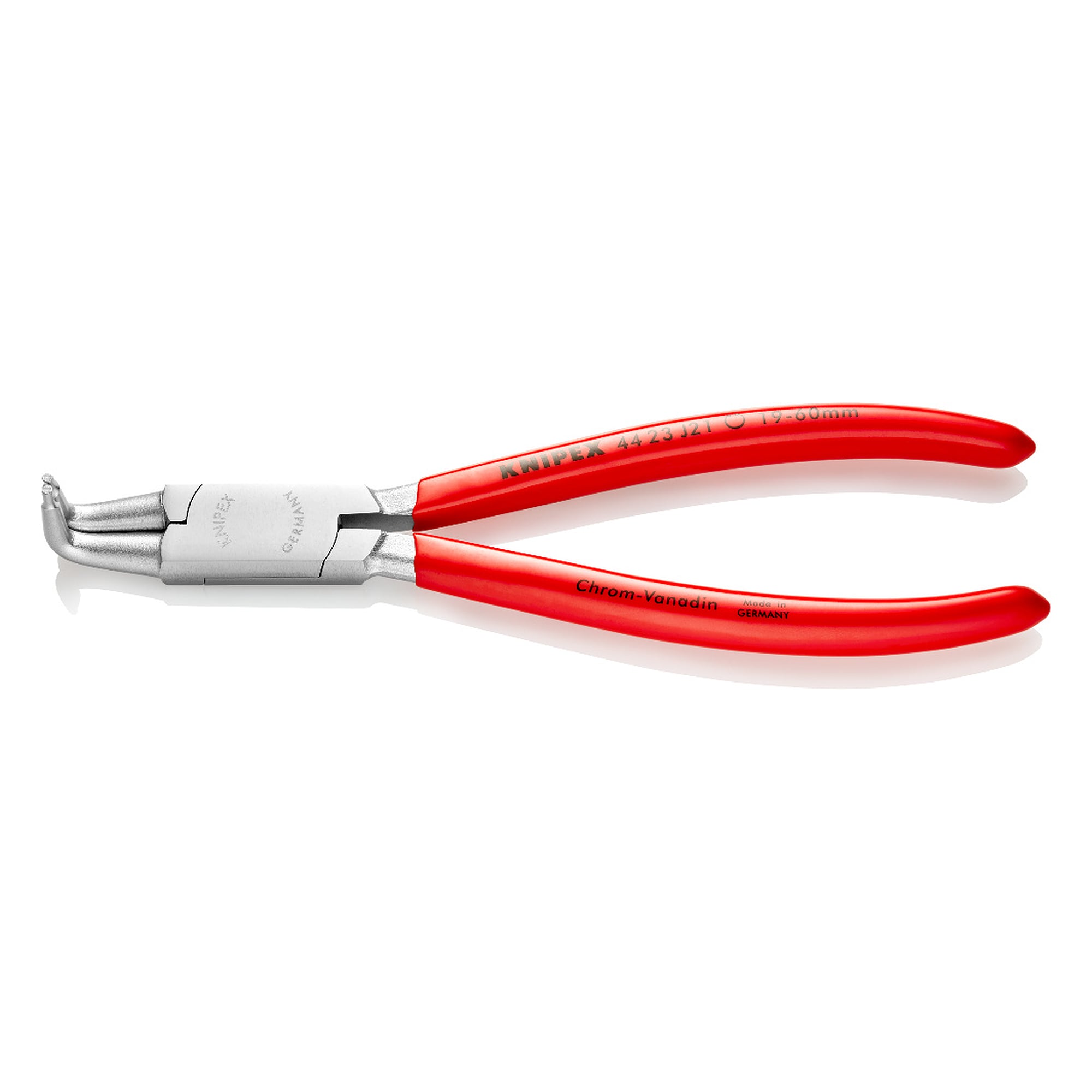 Circlip pliers for internal circlips in bore holes, Ø 19 - 60 mm, tips Ø 1.8 mm, 170 mm