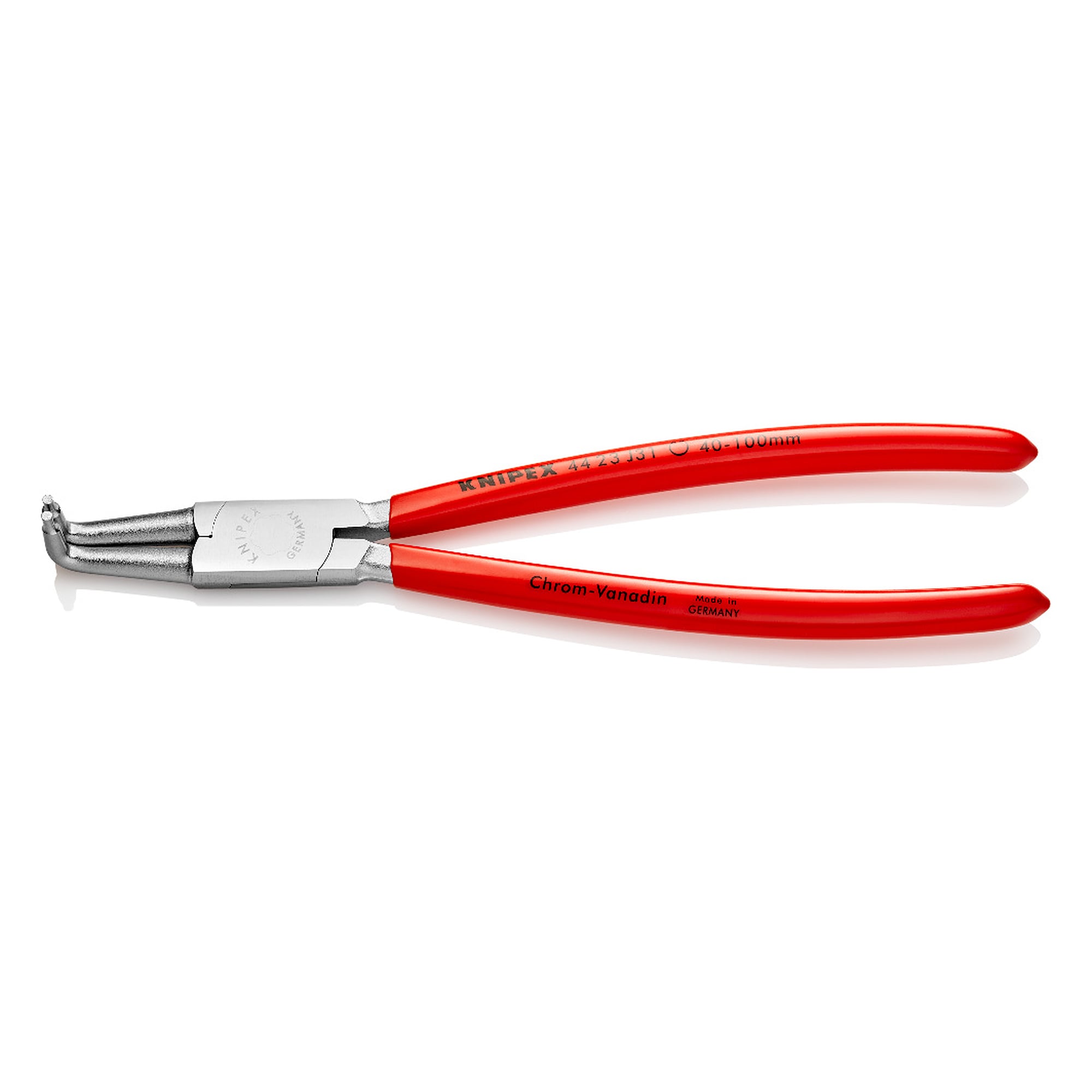 Pince pour circlips intérieurs d'alésage, Ø 40 - 100 mm, pointes Ø 2,3 mm, 215 mm