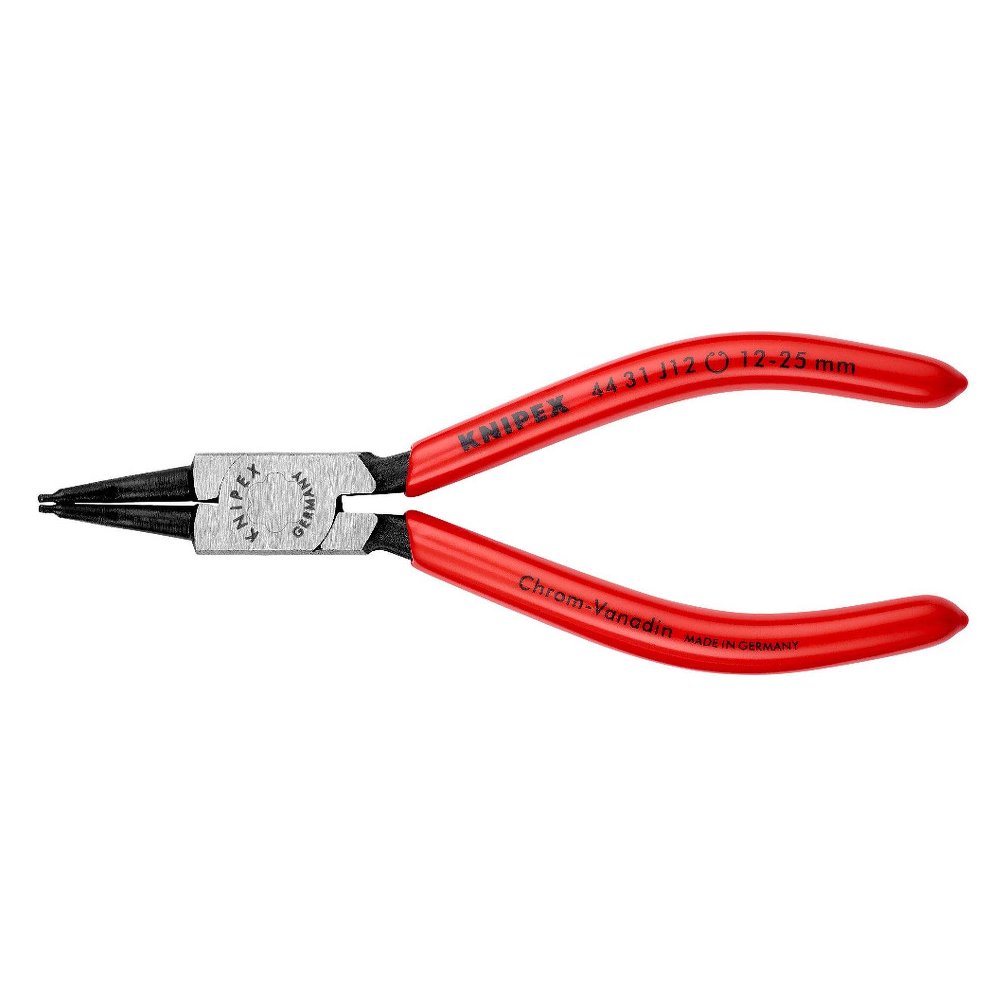 Circlip pliers for internal circlips in bore holes, angled 45°, Ø 12 - 25 mm, 140 mm
