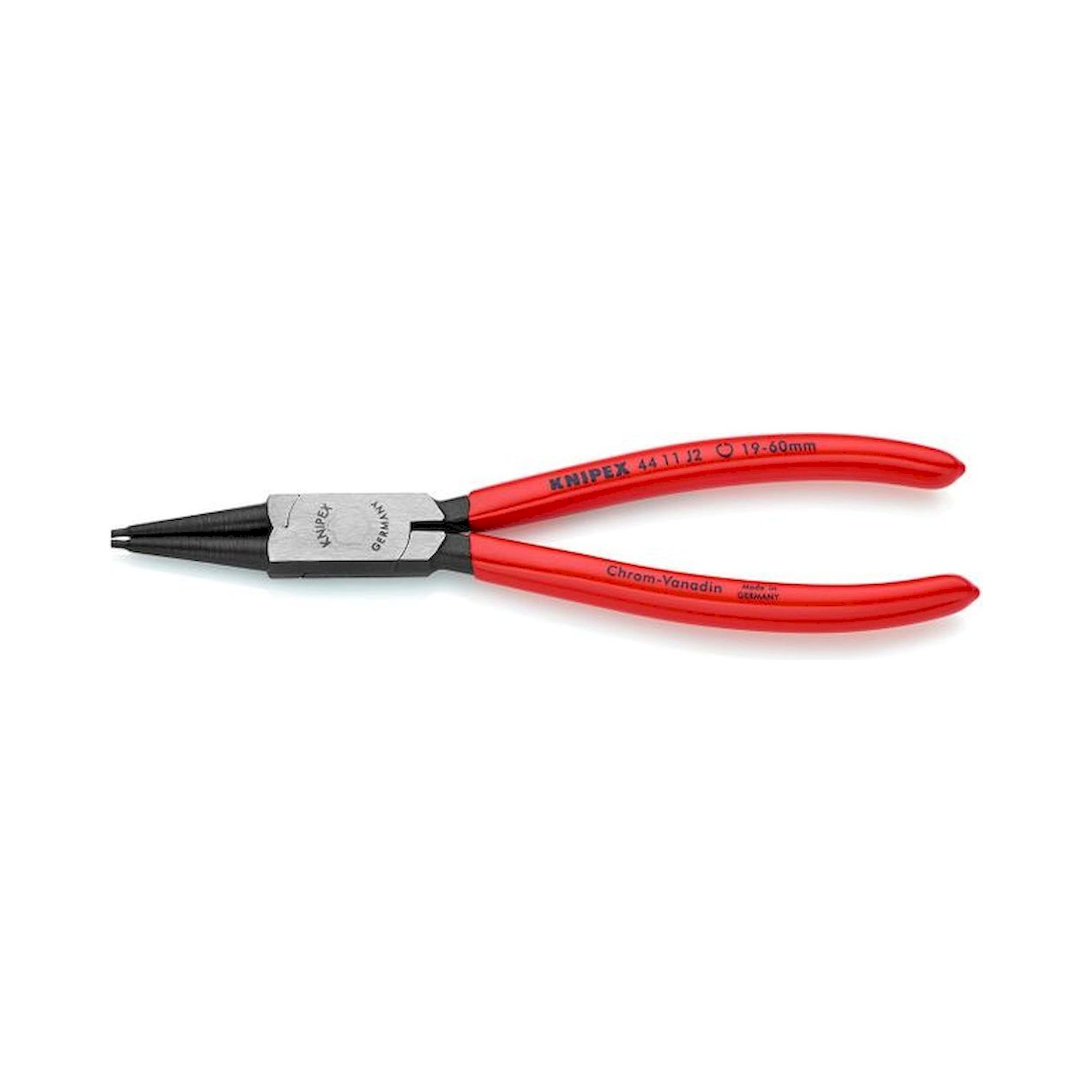 Knipex 44 11 J2. Circlip pliers for inner rings in bores, black atramentized, 180 mm