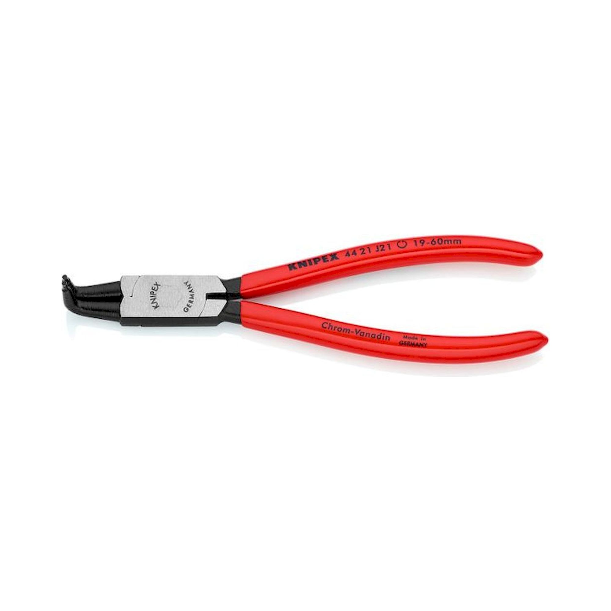 Knipex 44 21 J21. Sicherungsringzange für Innenringe in Bohrungen, schwarz atramentiert, 170 mm
