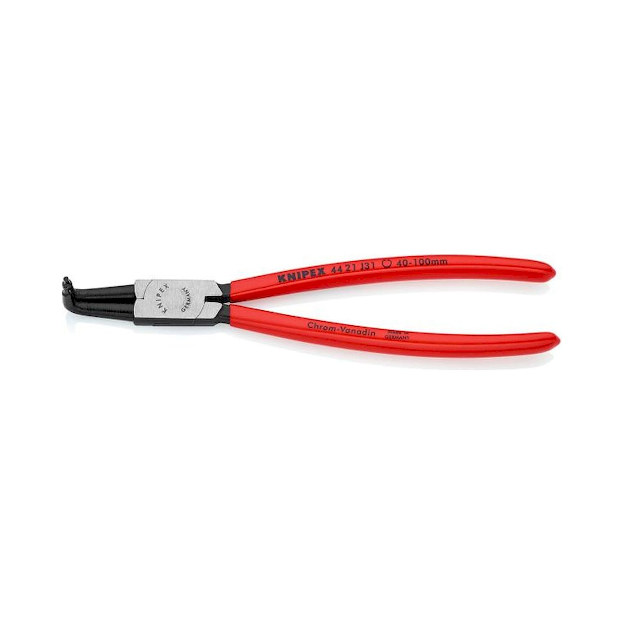 Knipex 44 21 J31. Sicherungsringzange für Innenringe in Bohrungen, schwarz atramentiert, 215 mm