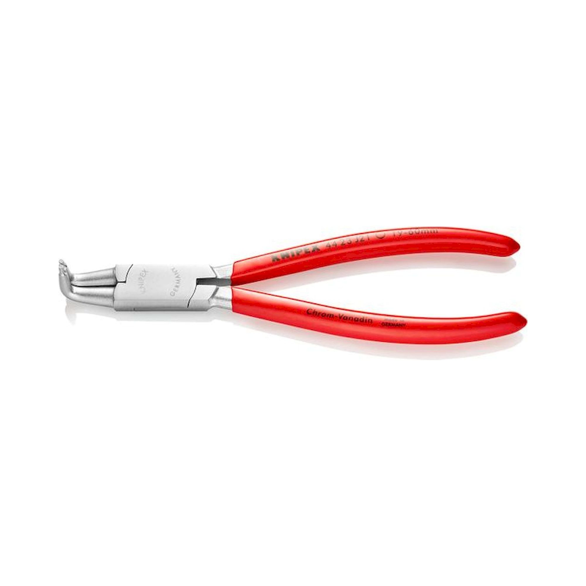 KNIPEX 44 23 J21. Circlip pliers for inner rings in bores, chrome-plated, 170 mm