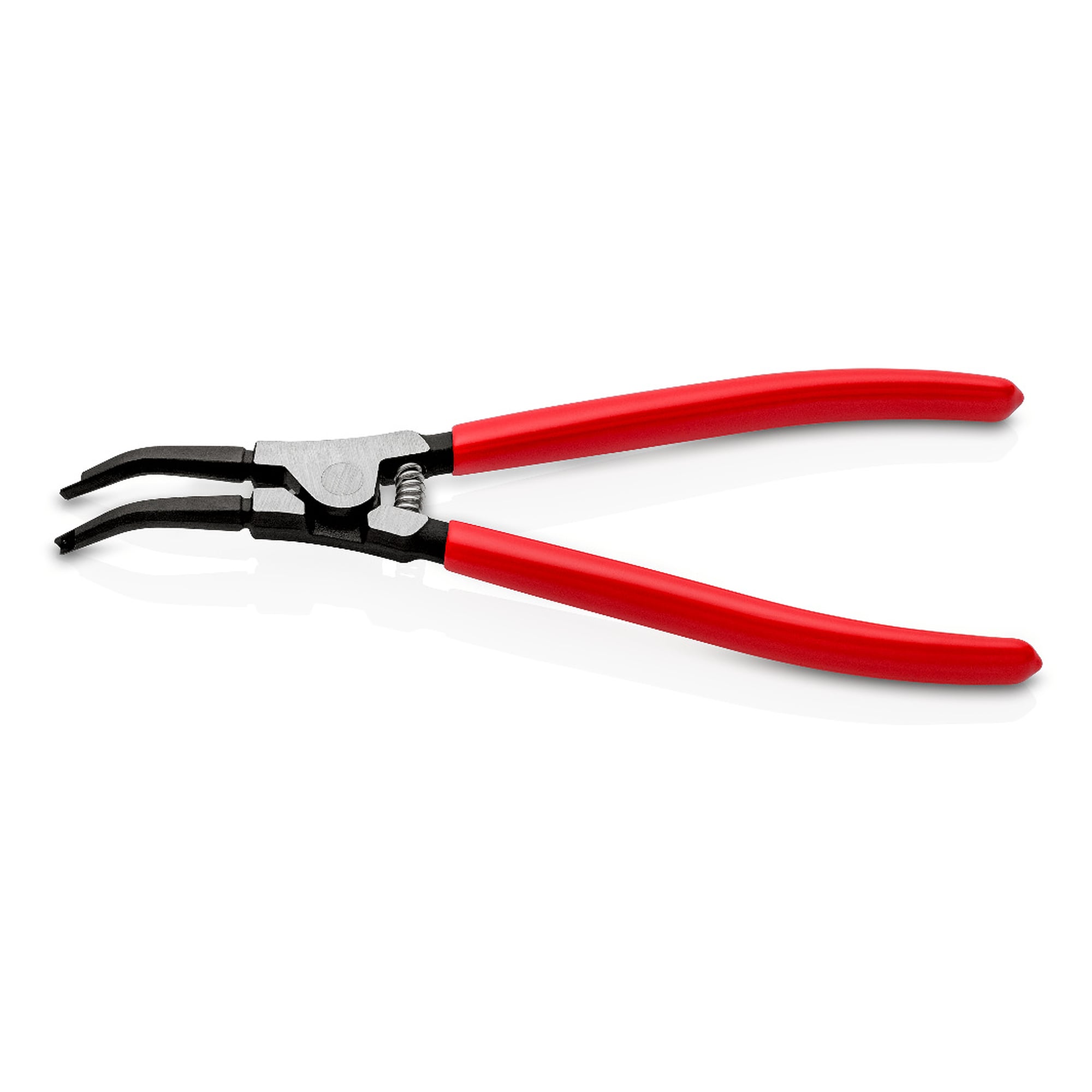 Assembly pliers for snap rings on shafts without grip holes, with pressure spring, 200 mm